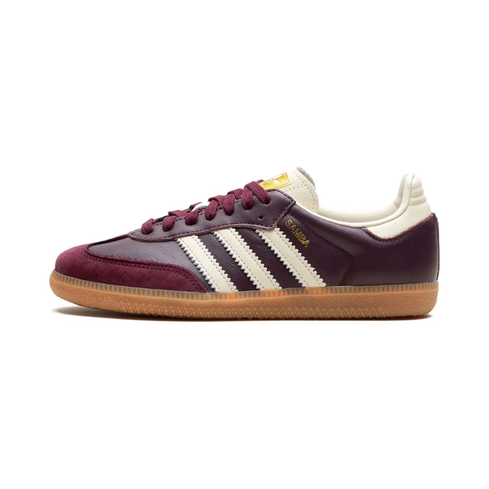 adidas Samba OG Maroon Gold Metallic (Women's)