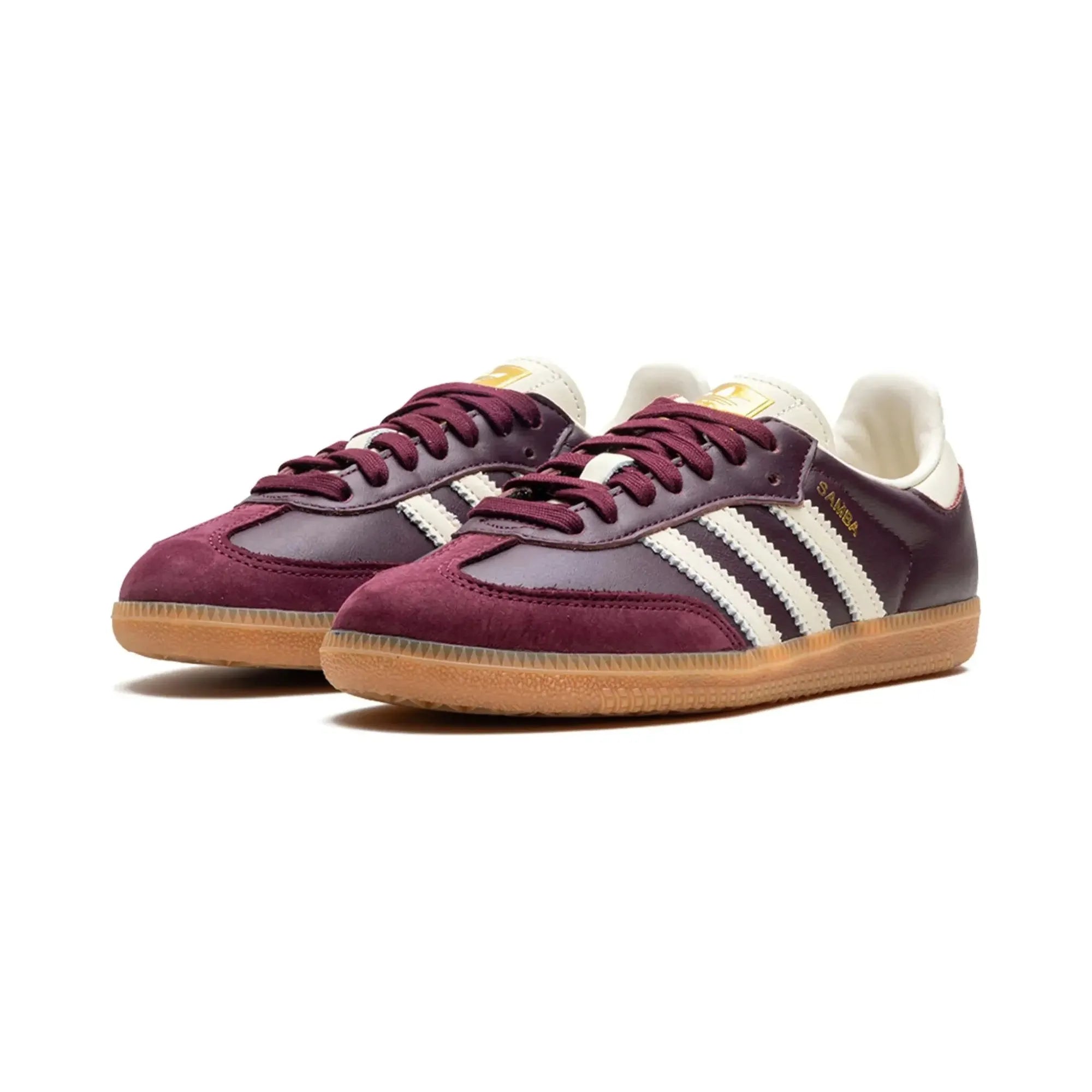 adidas Samba OG Maroon Gold Metallic (Women's)