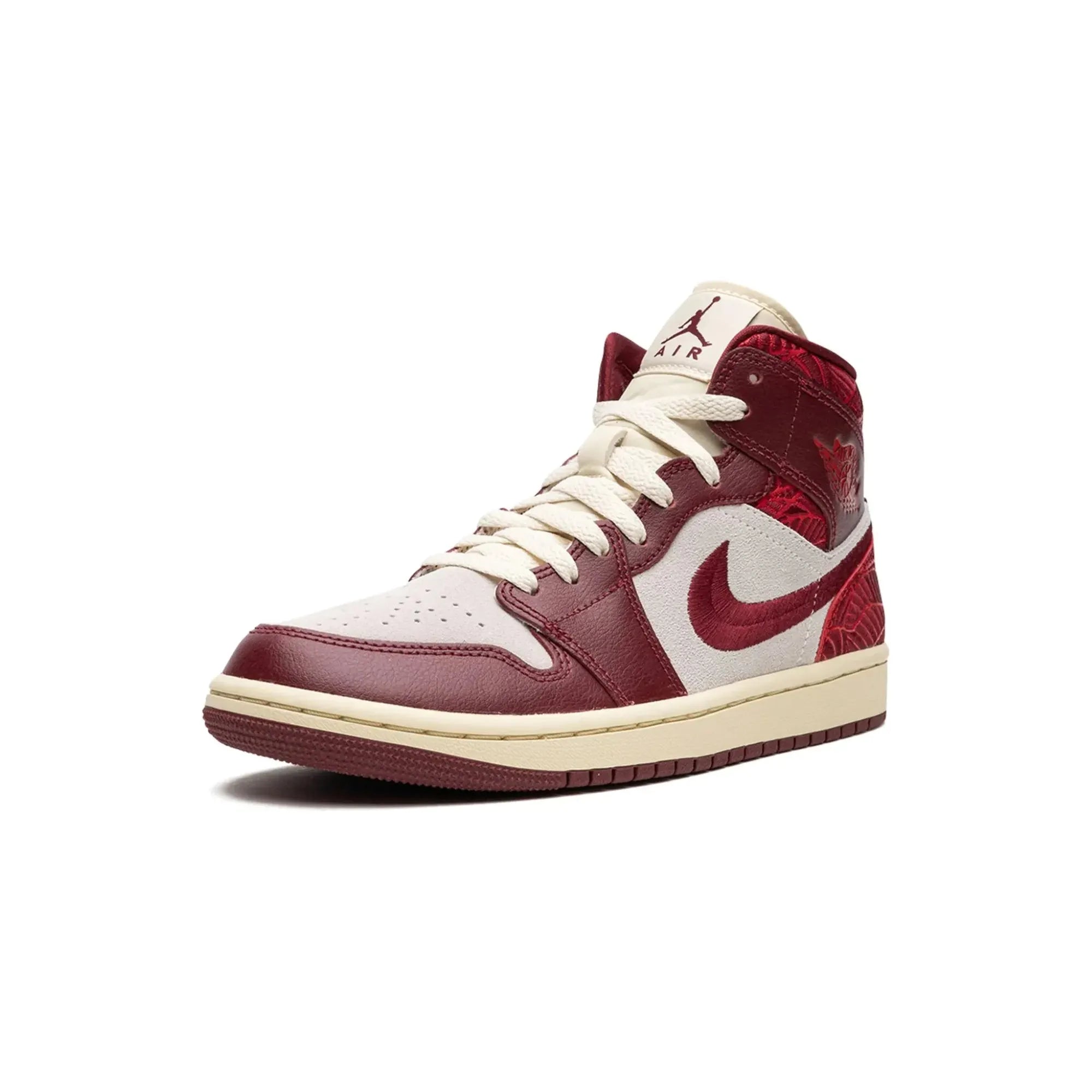 Nike Air Jordan 1 Mid Tiki "Leaf Team Red" - street-bill.dk