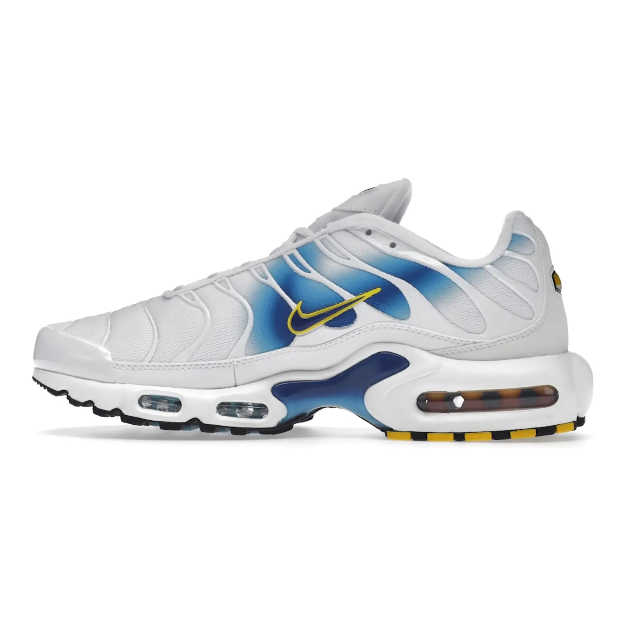 Nike Air Max Plus Spray Paint Swoosh White Blue
