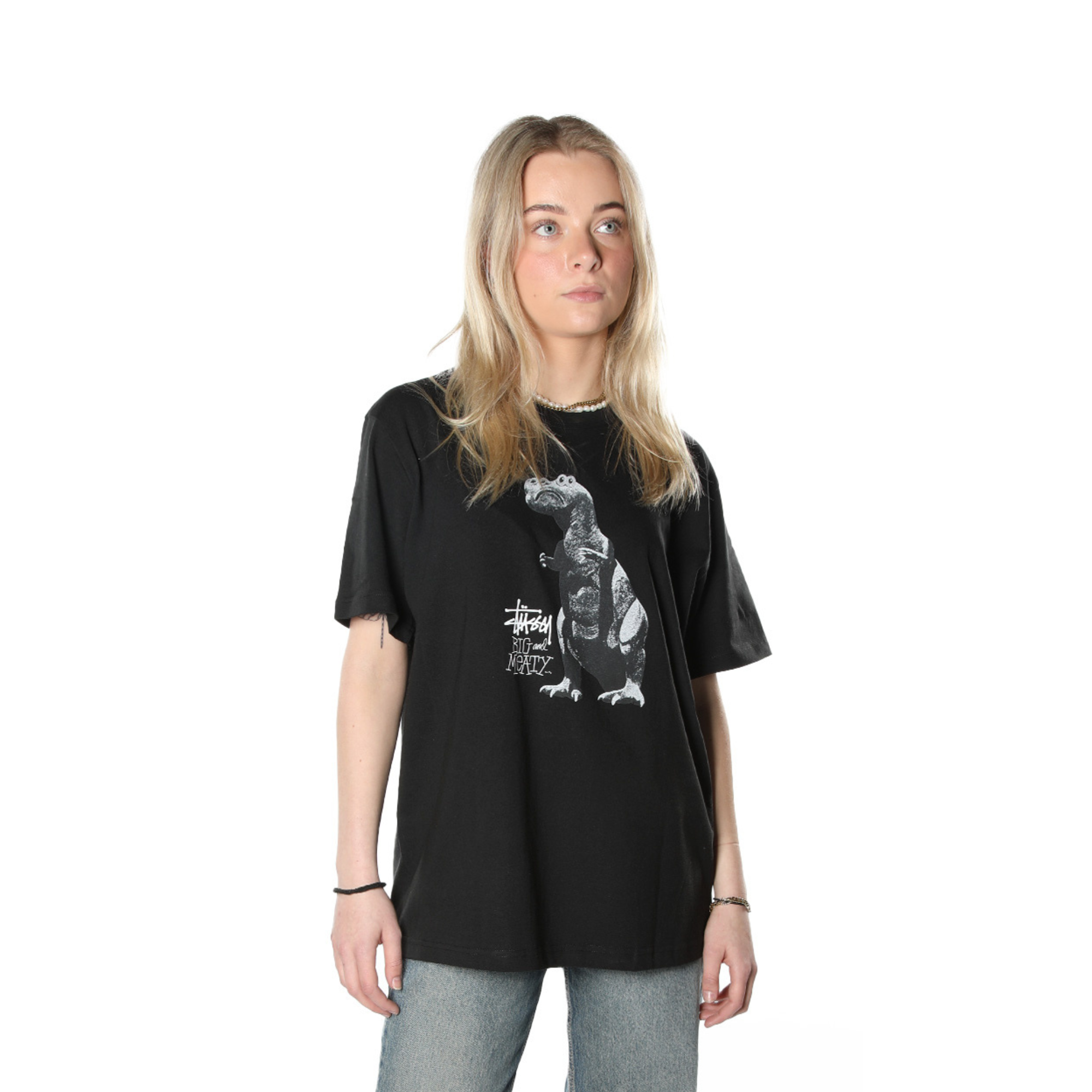 Stüssy Big & Meaty Pigment Dyed T-Shirt "Black"