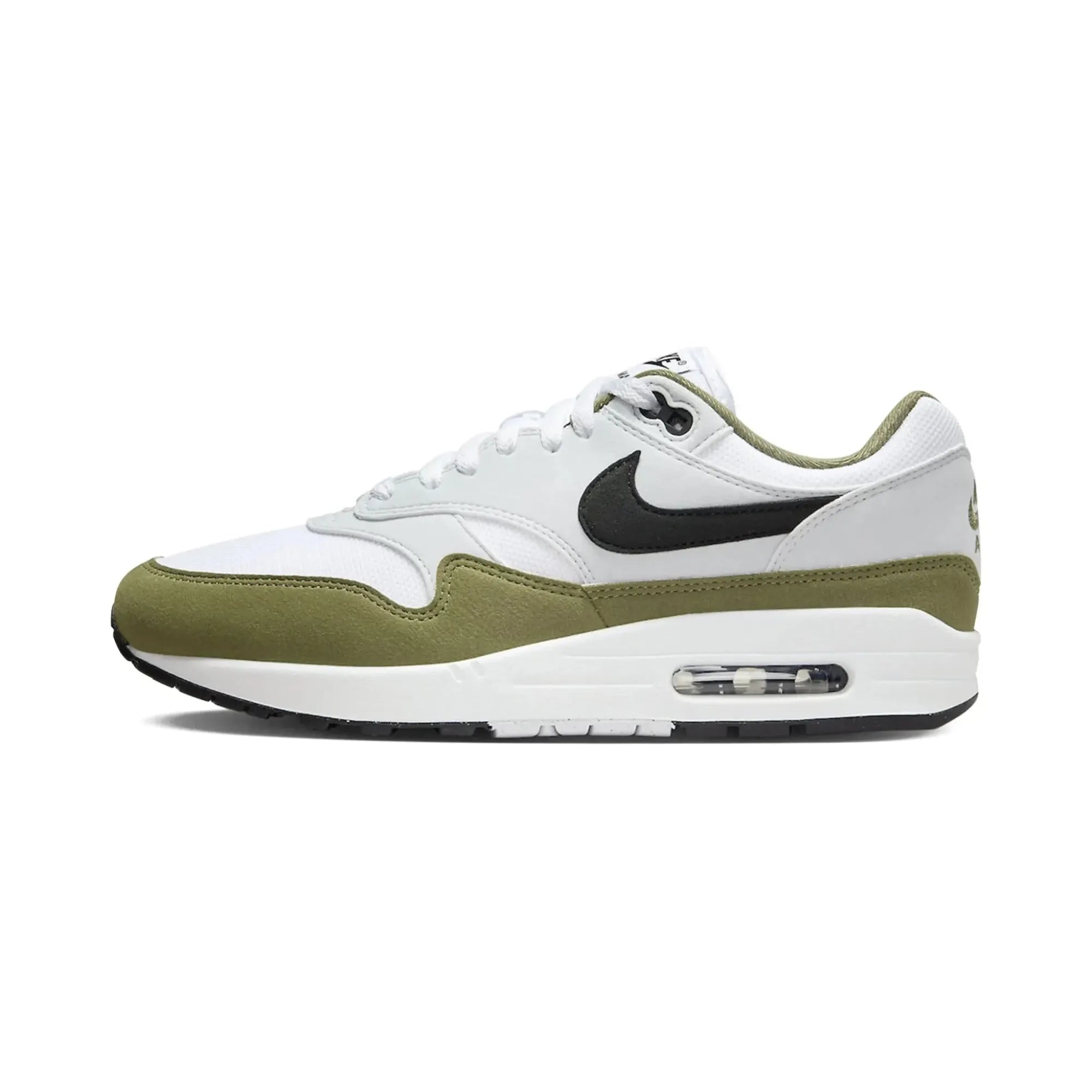 Nike Air Max 1 White Black Medium Olive