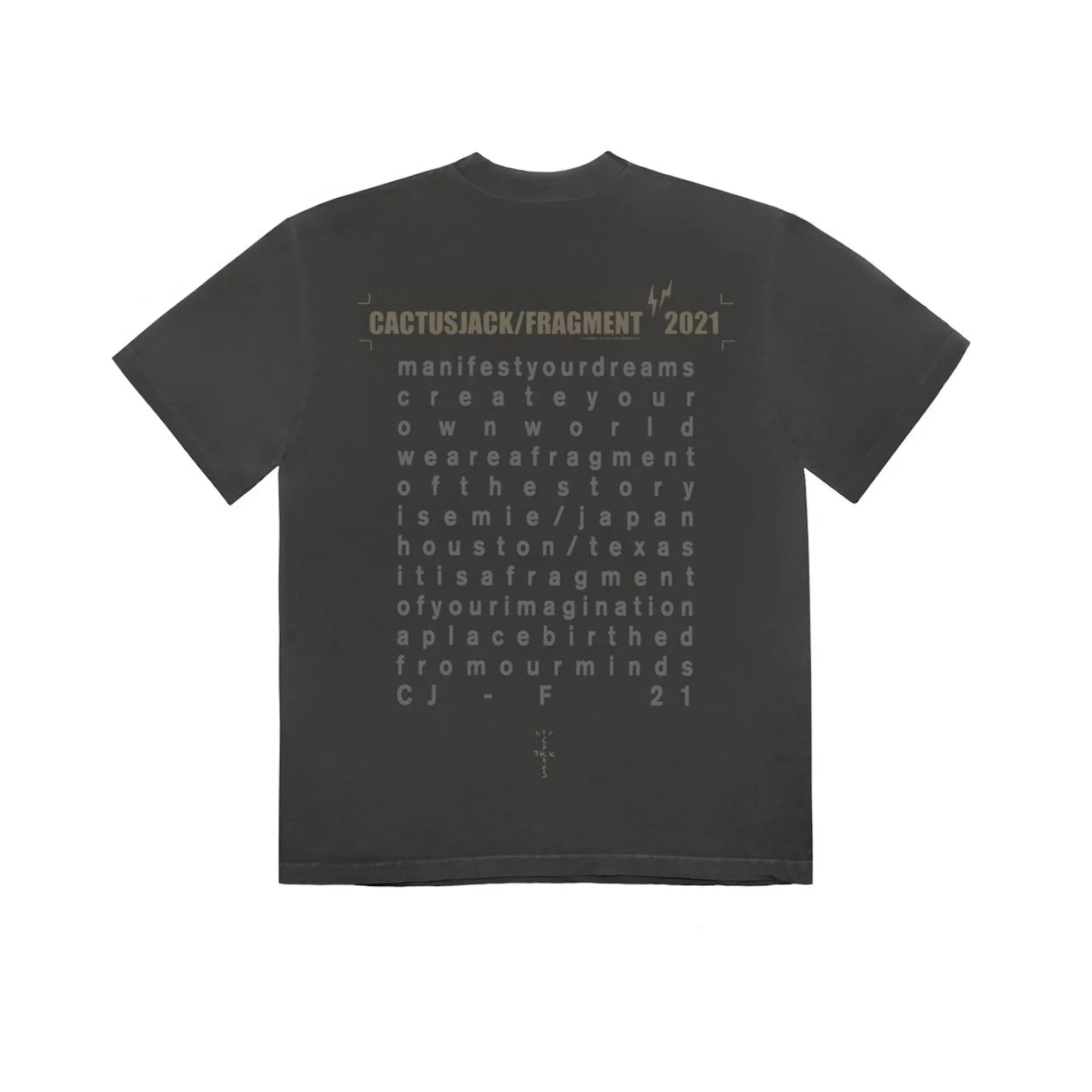 Travis Scott Cactus Jack For Fragment Create T-shirt "Washed Black"