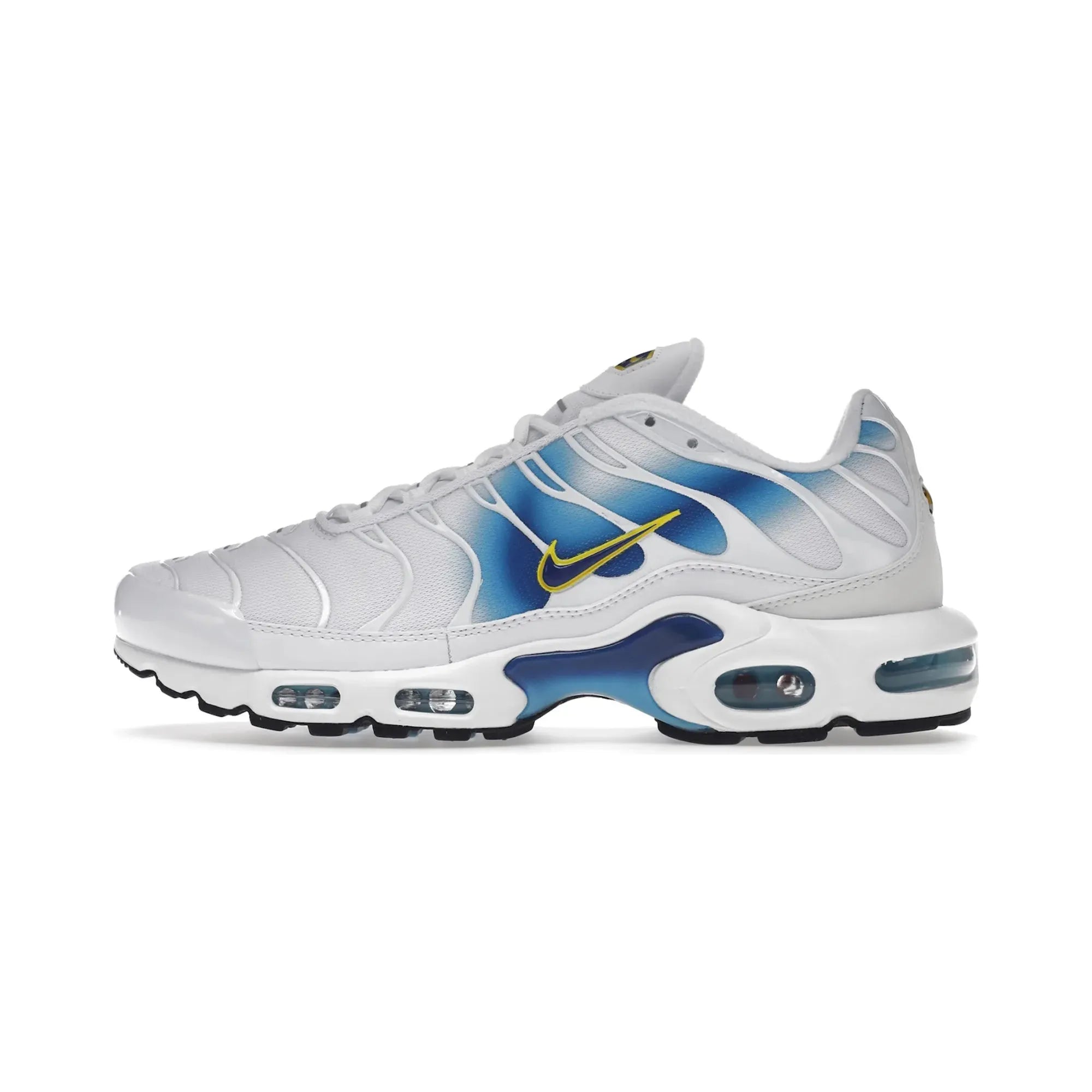 Nike Air Max Plus Spray Paint Swoosh White Blue