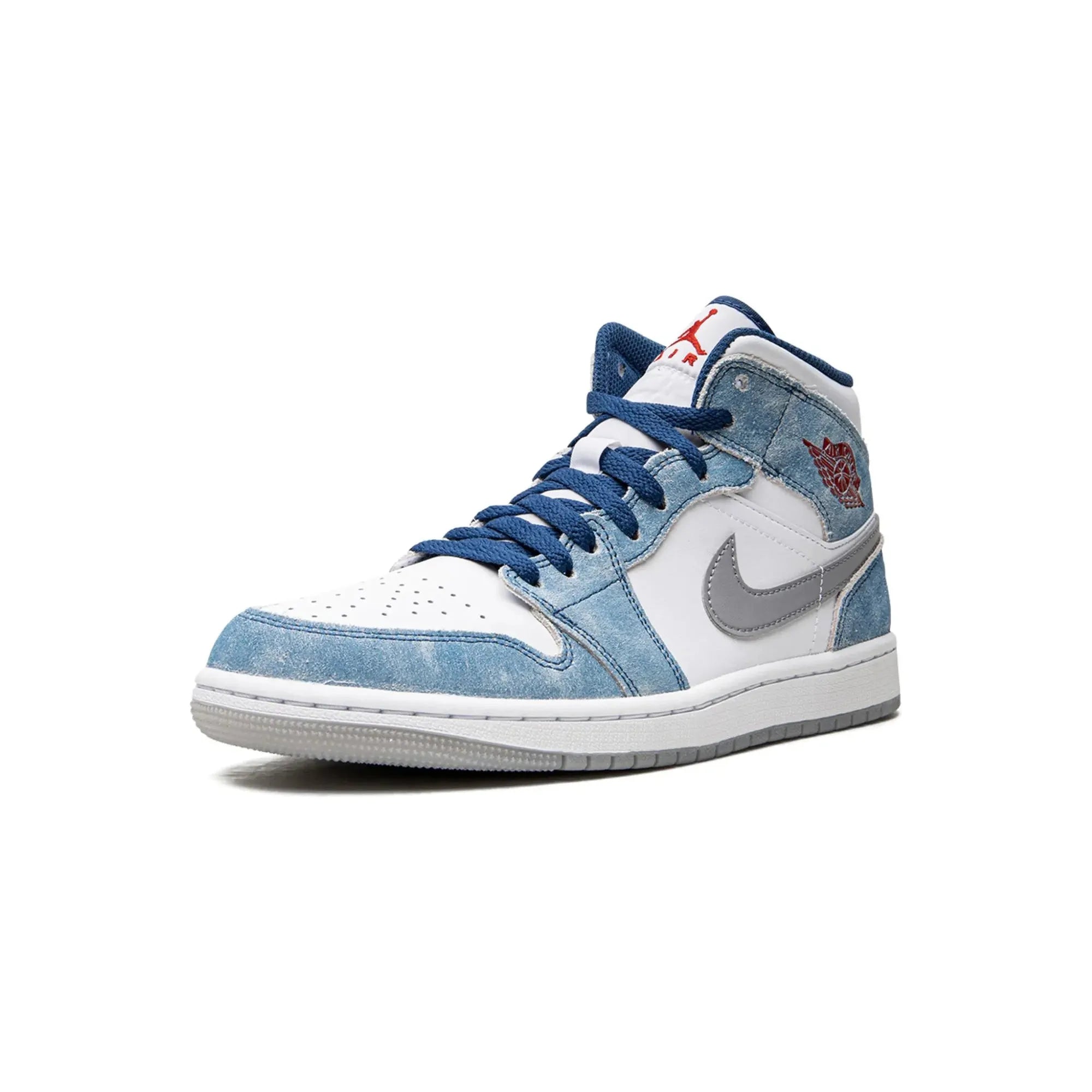 Nike Air Jordan 1 Mid "French Blue Fire Red" - street-bill.dk