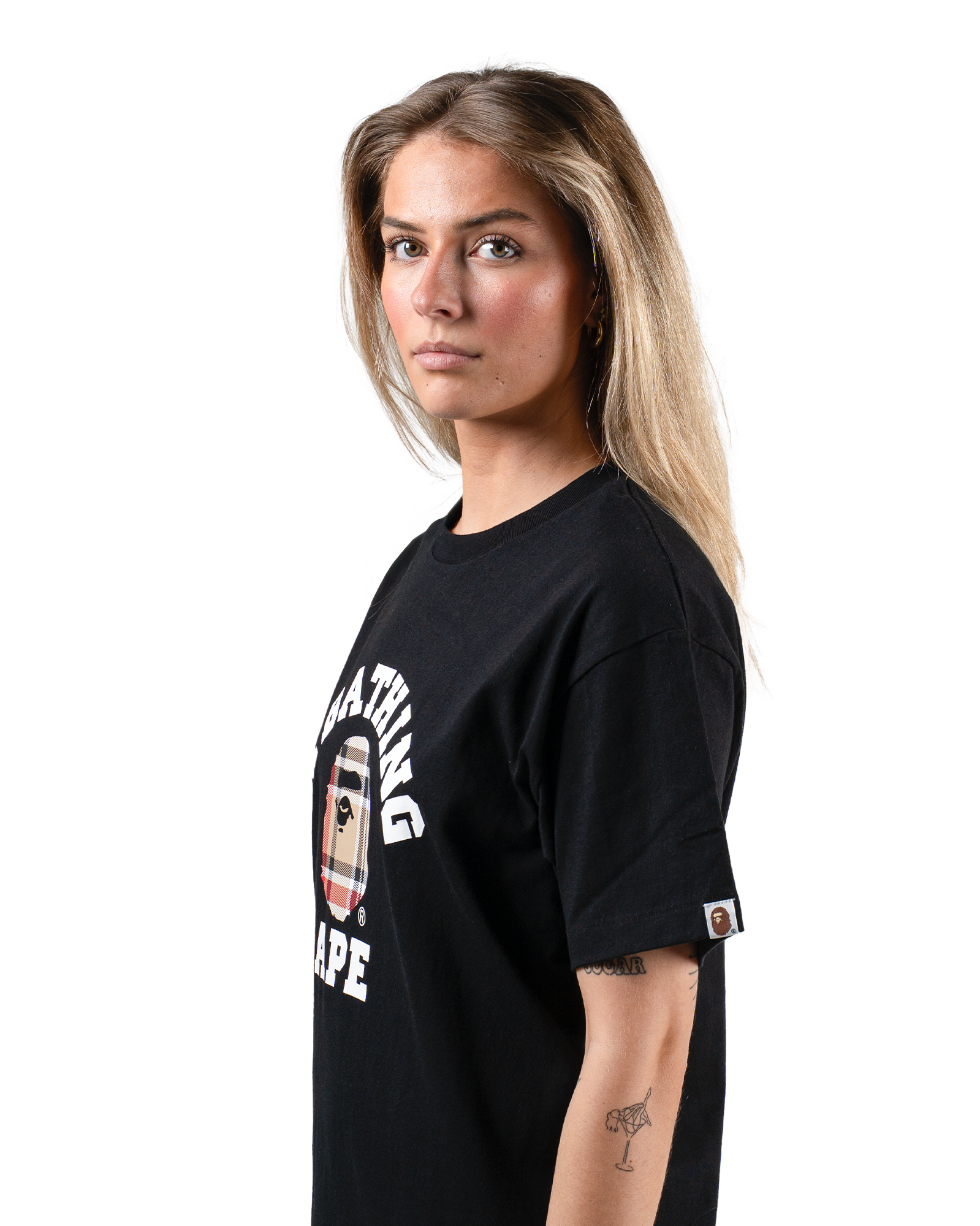 Bape College Plaid T-shirt "Black"