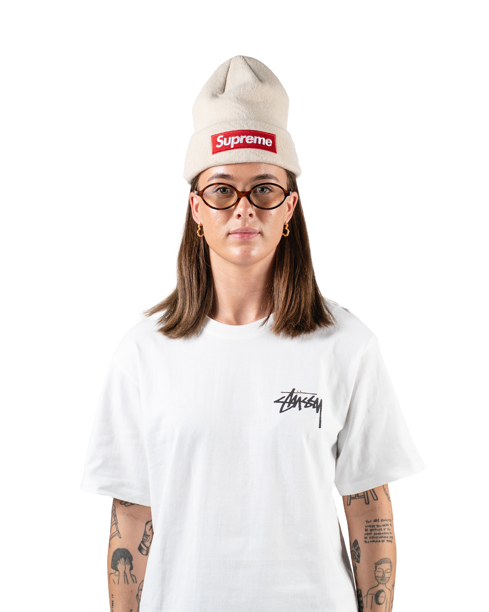 Stüssy Fuzzy Dice T-shirt White