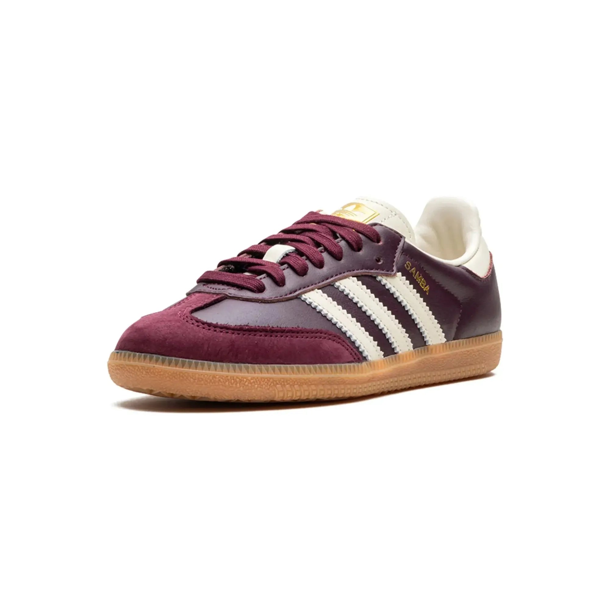 adidas Samba OG Maroon Gold Metallic (Women's)