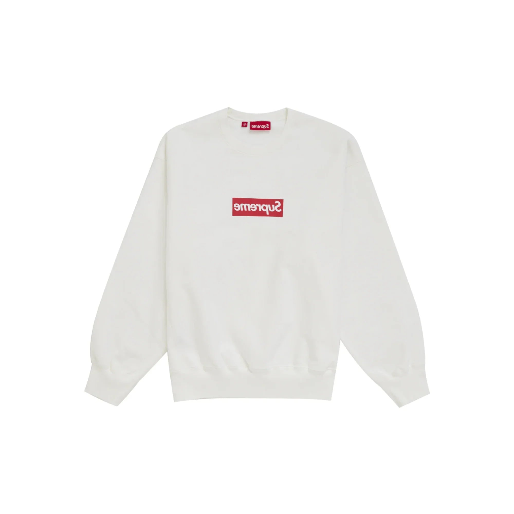 Supreme Washed Box Logo Crewneck White