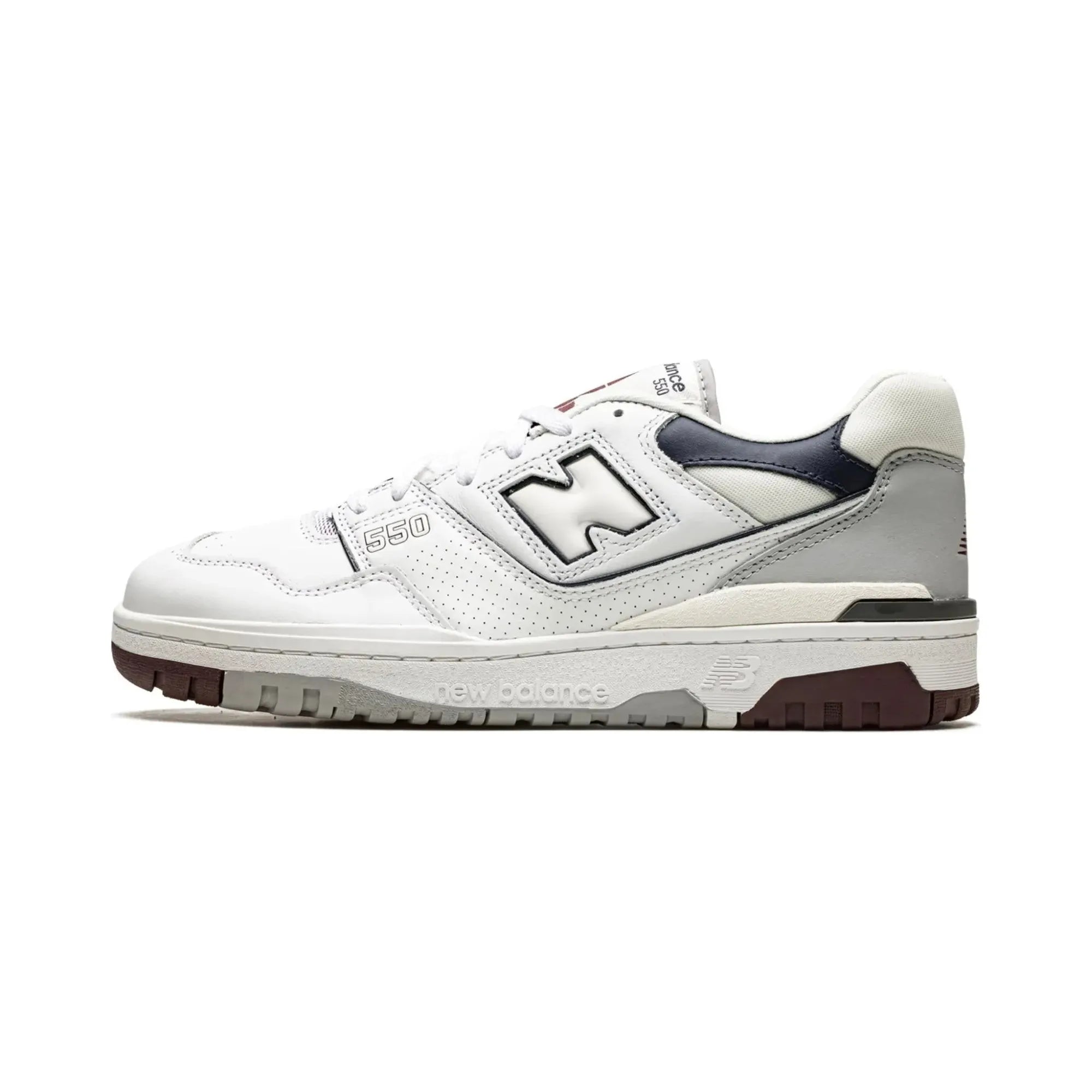 New Balance 550 "White Maroon Natural Indigo" - street-bill.dk