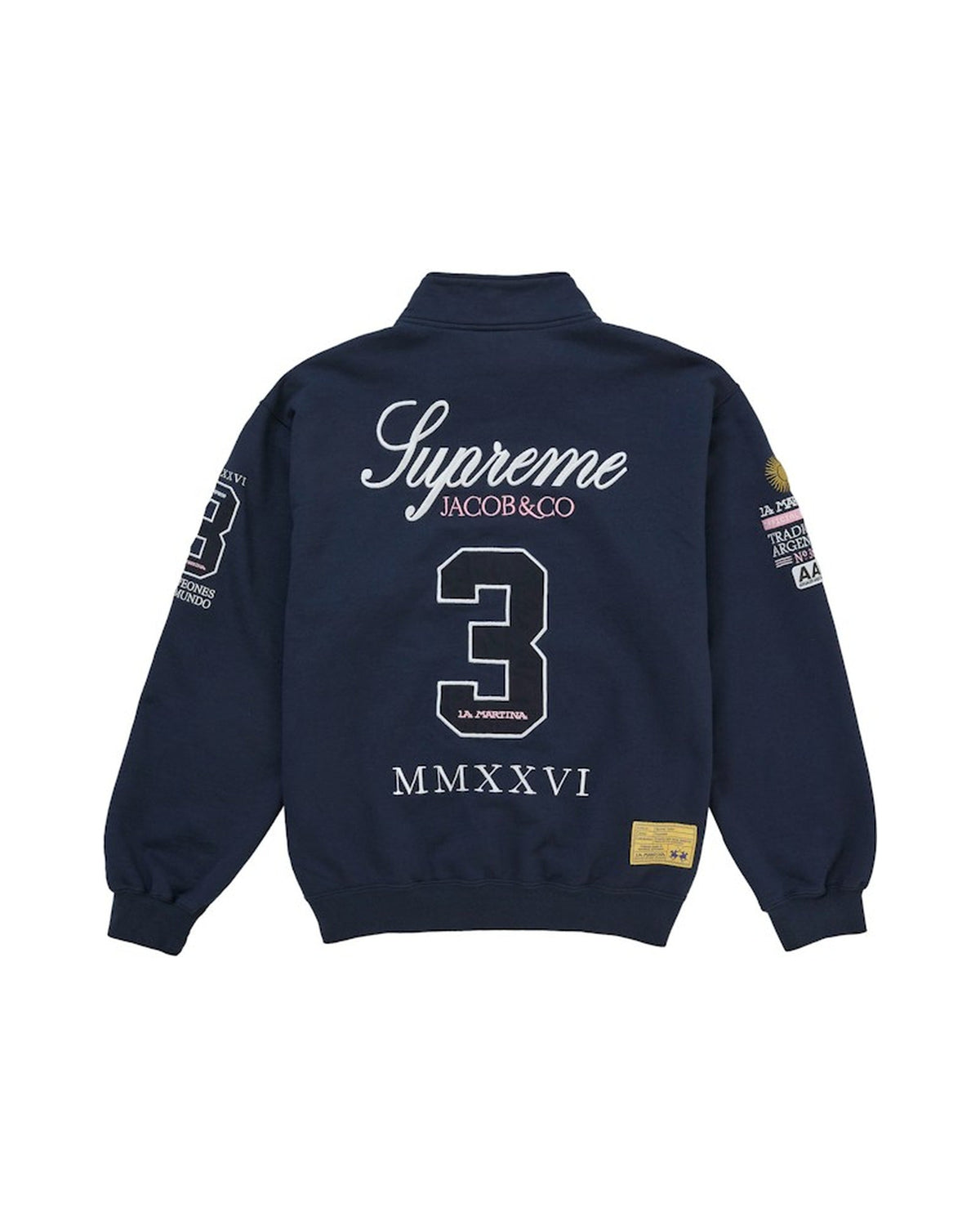 Supreme La Martina Zip Up Sweatshirt Navy