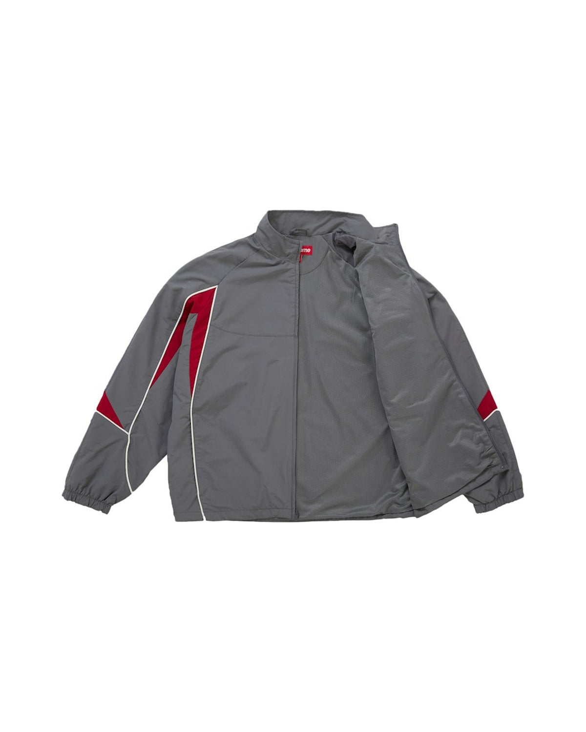 Supreme Contrast Piping Track Jacket Grey