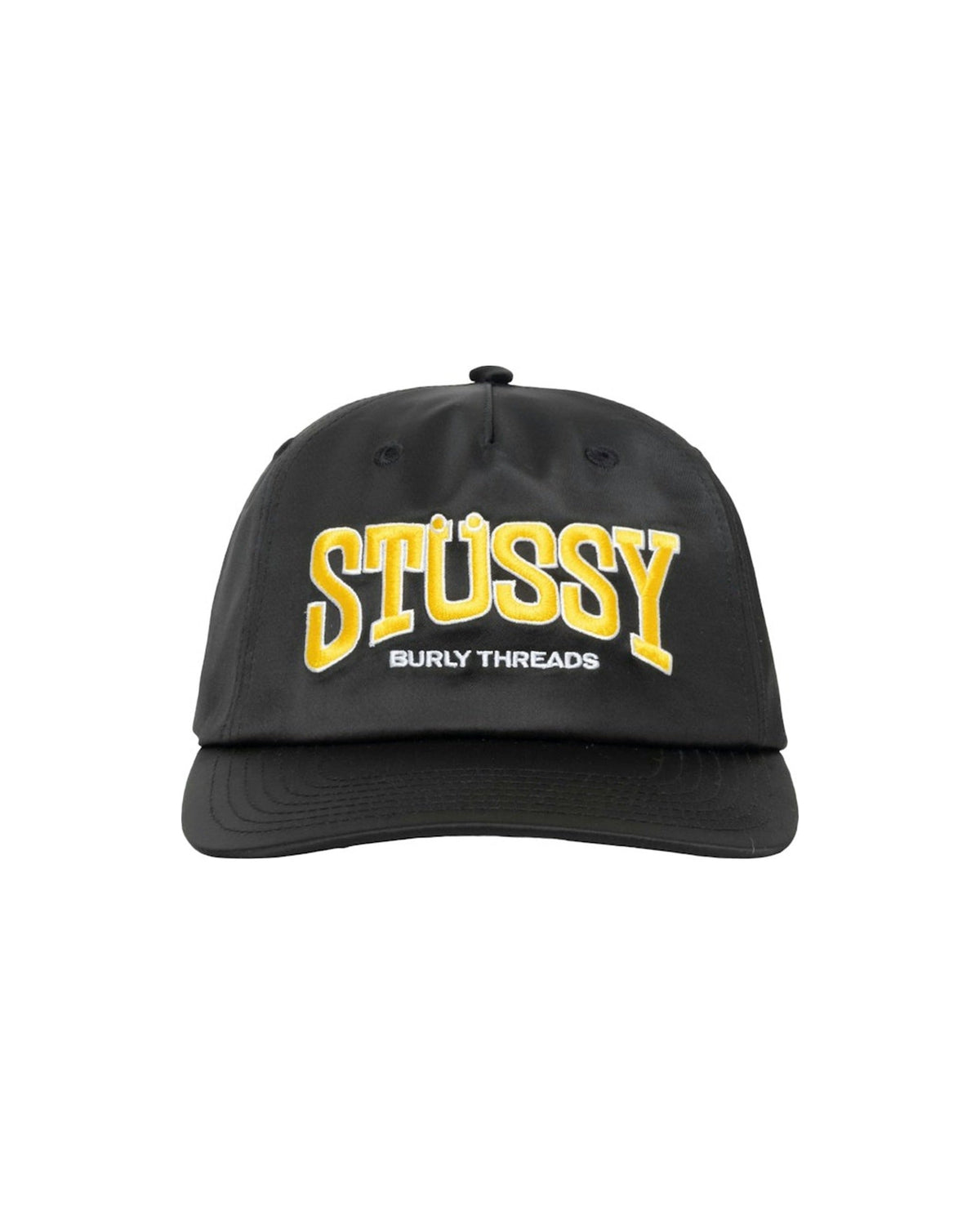 Stussy Mid Depth Burly Threads Snapback Black