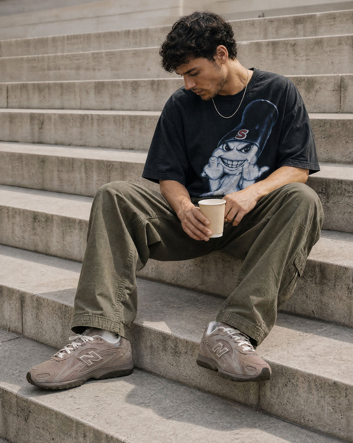 New Balance 204L Mushroom Arid Stone - streetstyle i København