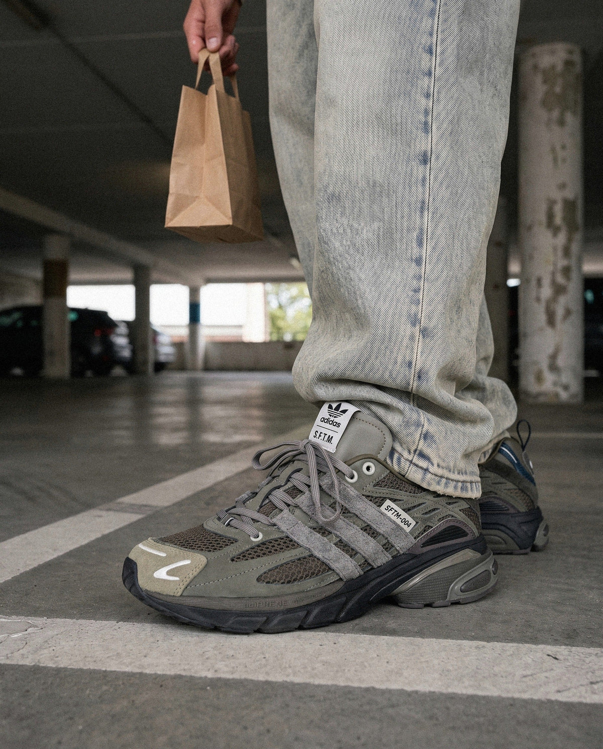 adidas Adistar Cushion Song for the Mute Branch Shadow Green - on foot