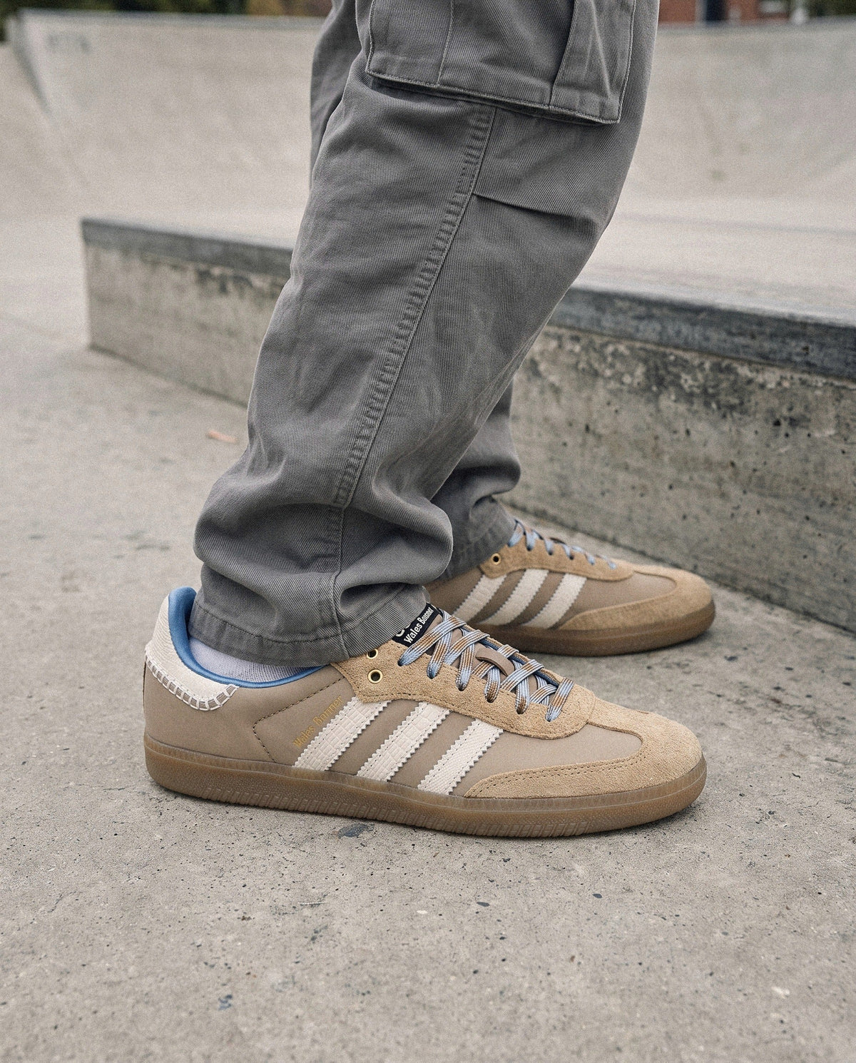 adidas Samba Nylon Wales Bonner Desert White - on foot