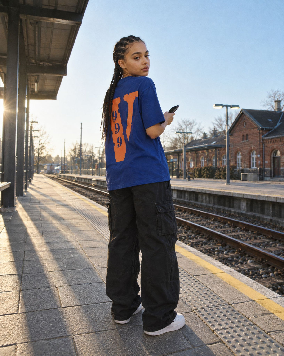 Juice Wrld x Vlone 999 Tee Blue - streetstyle i København