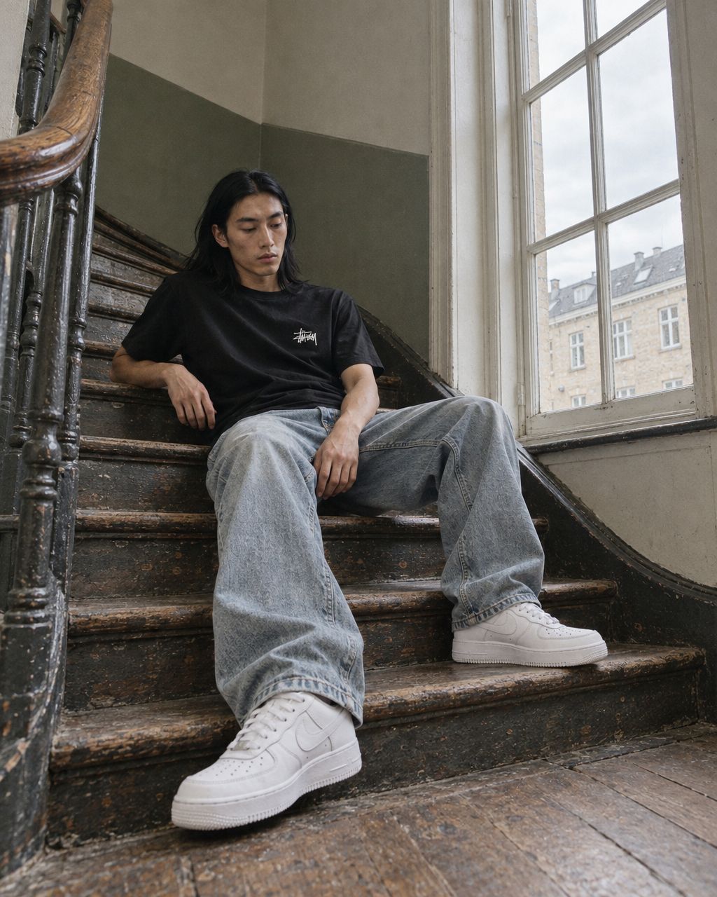 Stussy Basic Tee Black - streetstyle i København