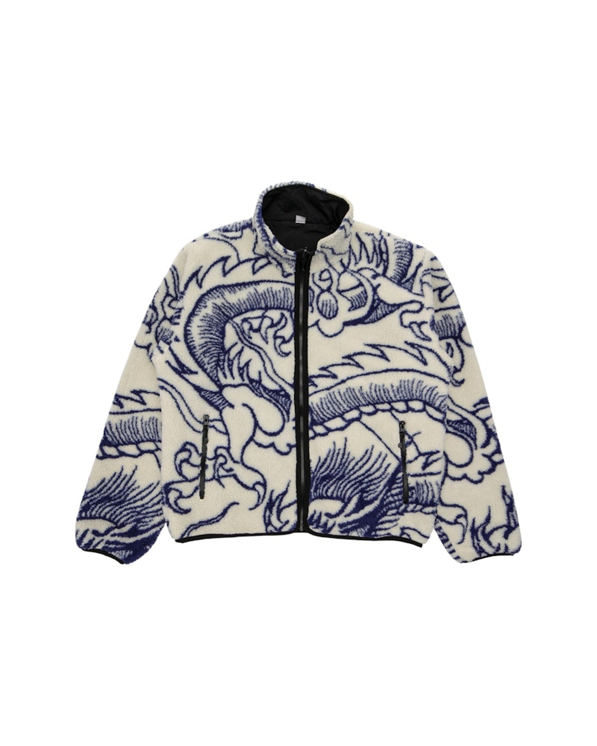 Stussy Dragon Sherpa Jacket Natural