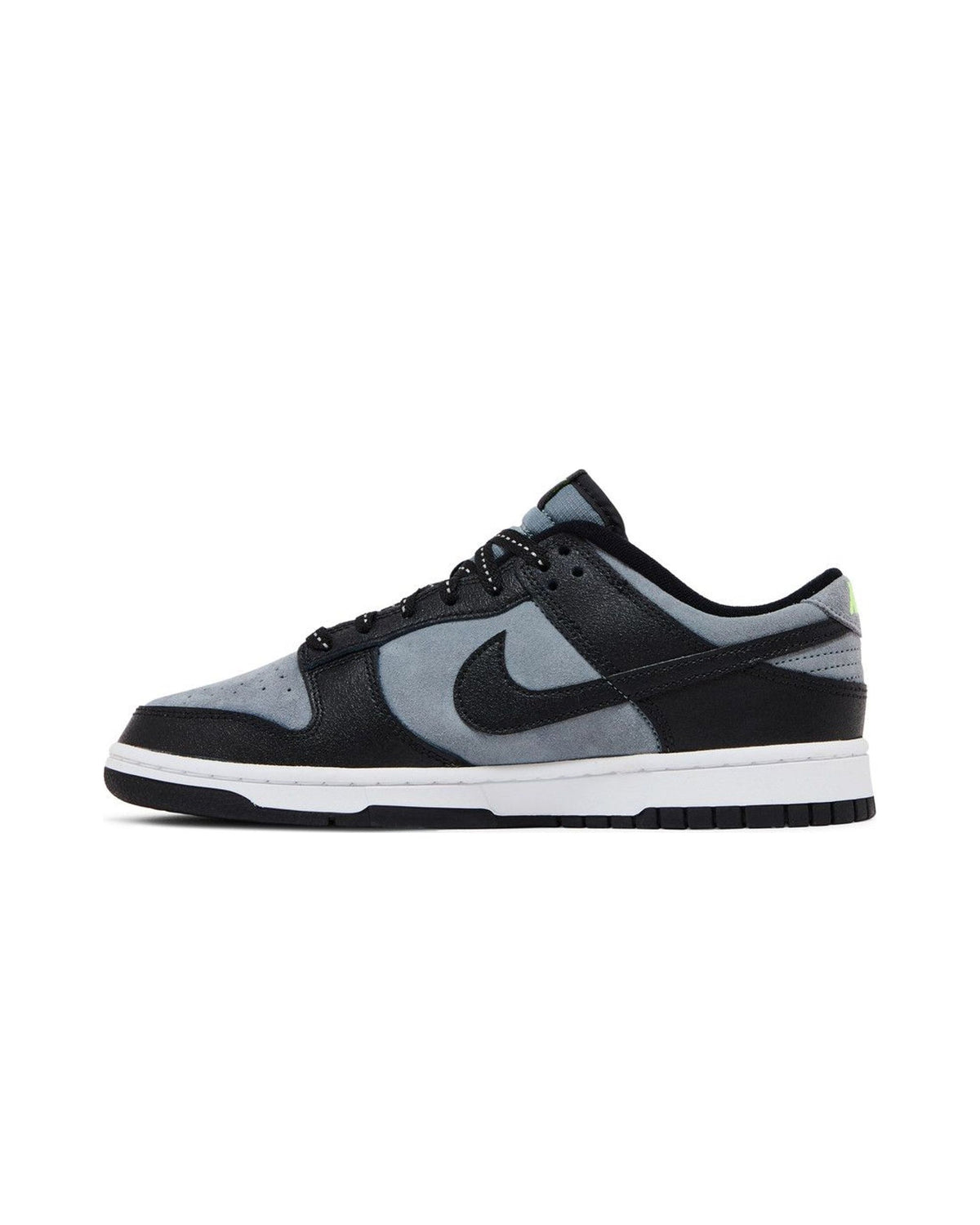 Nike Dunk Low Black Cool Grey Volt Mini Swoosh