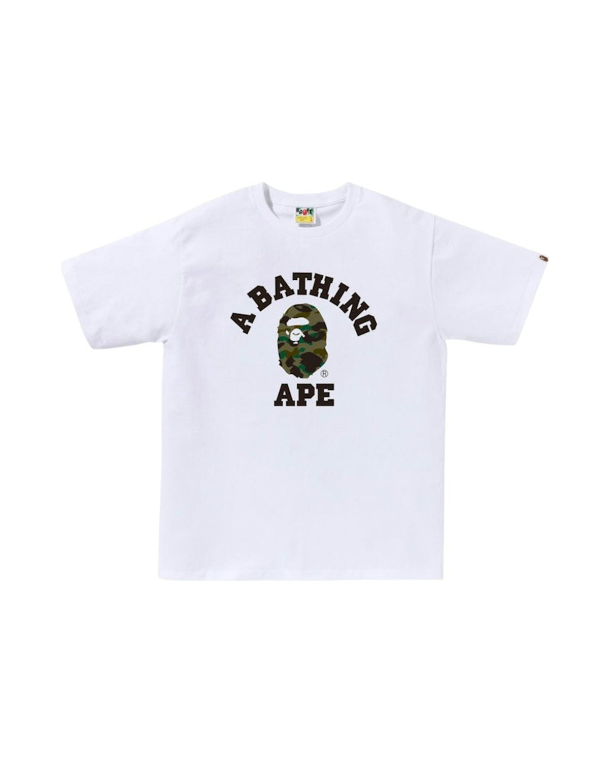 BAPE 1st Camo College Tee (FW25) White/Green