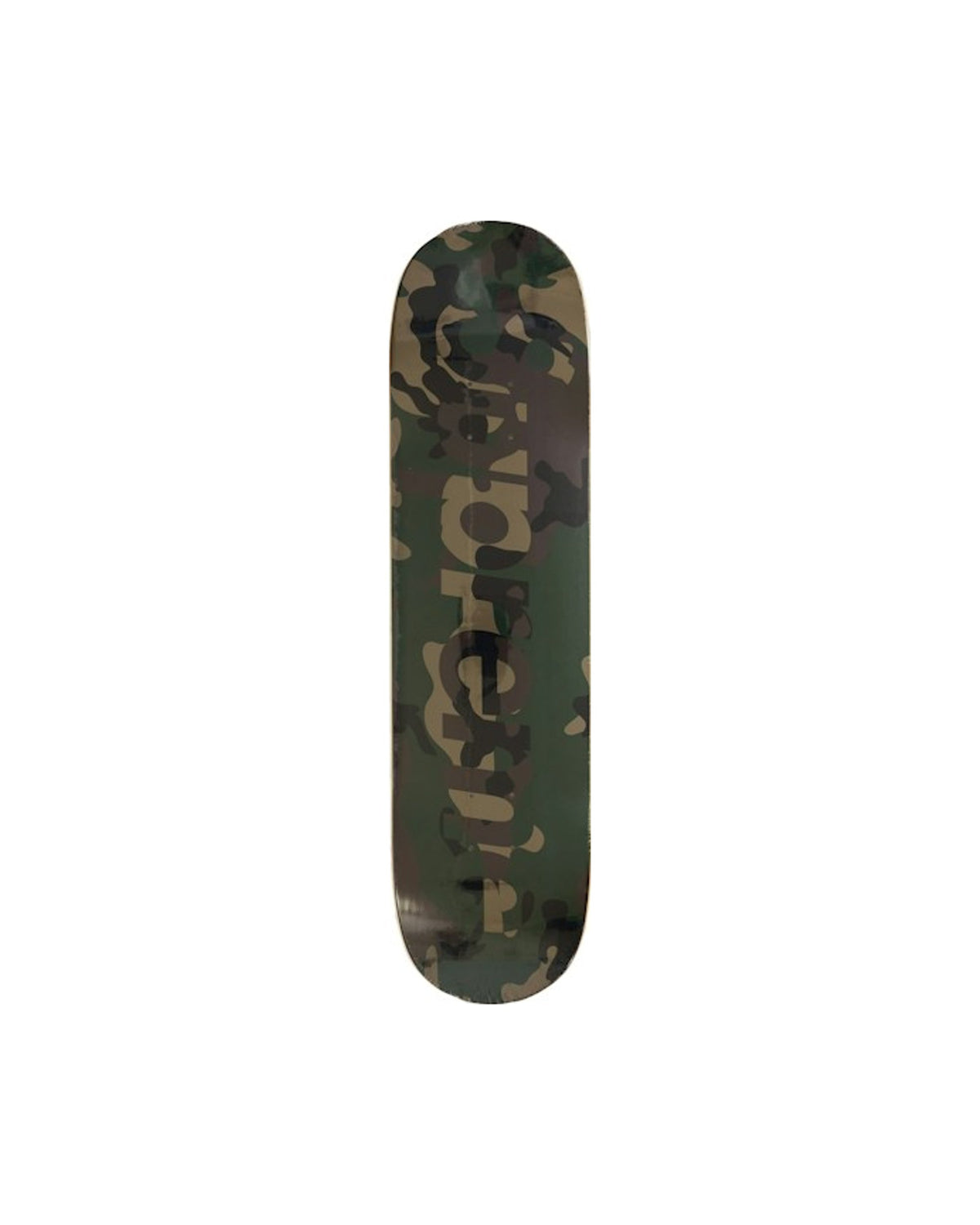 Supreme Camo Logo Skateboard Deck Woodland Camo