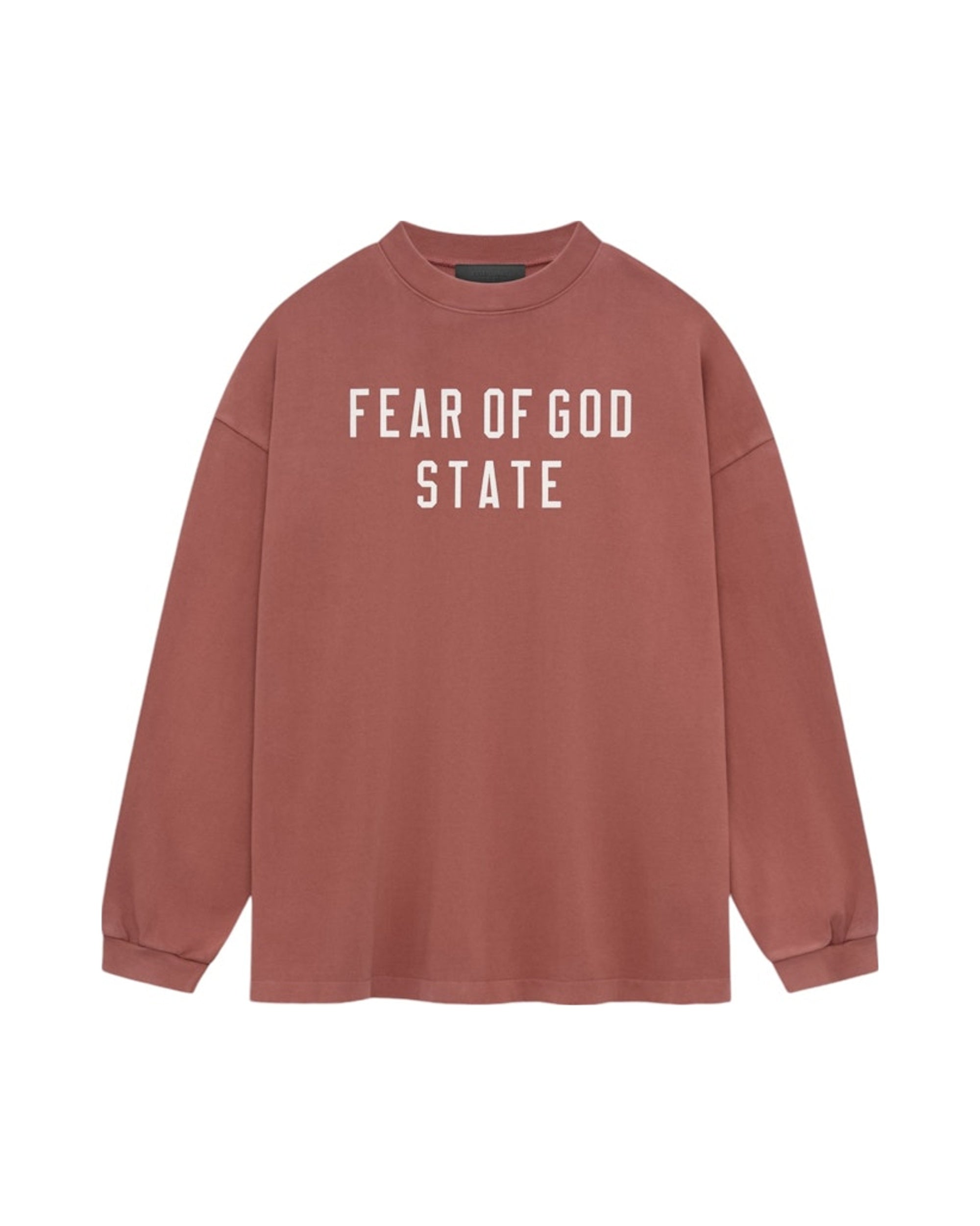 Fear of God Essentials Heavy Longsleeve Tee Crimson