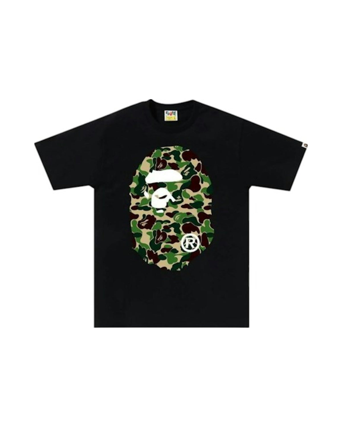 BAPE ABC Camo Big Ape Head Tee Black/Green