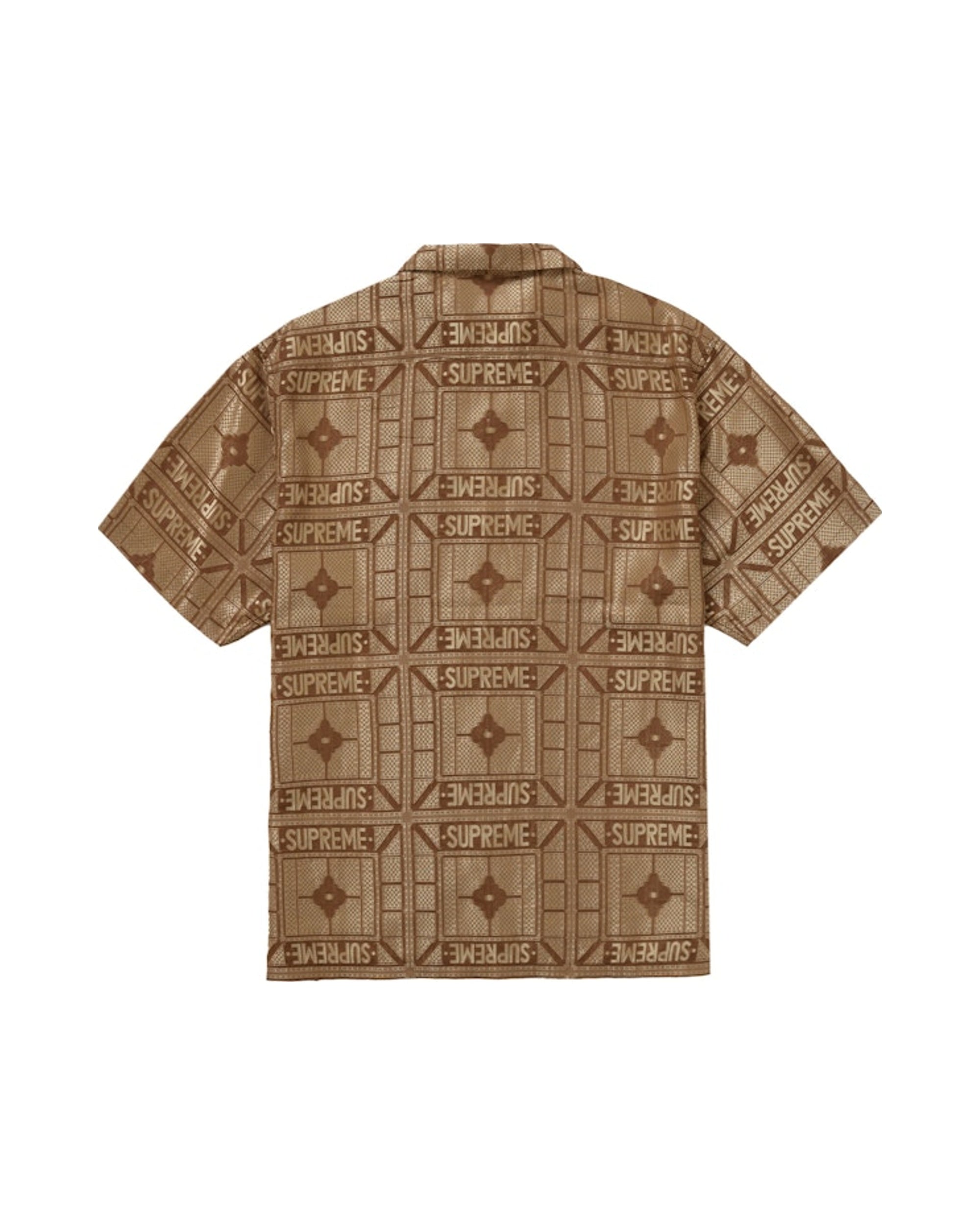 Supreme Tray Jacquard S/S Shirt Tan