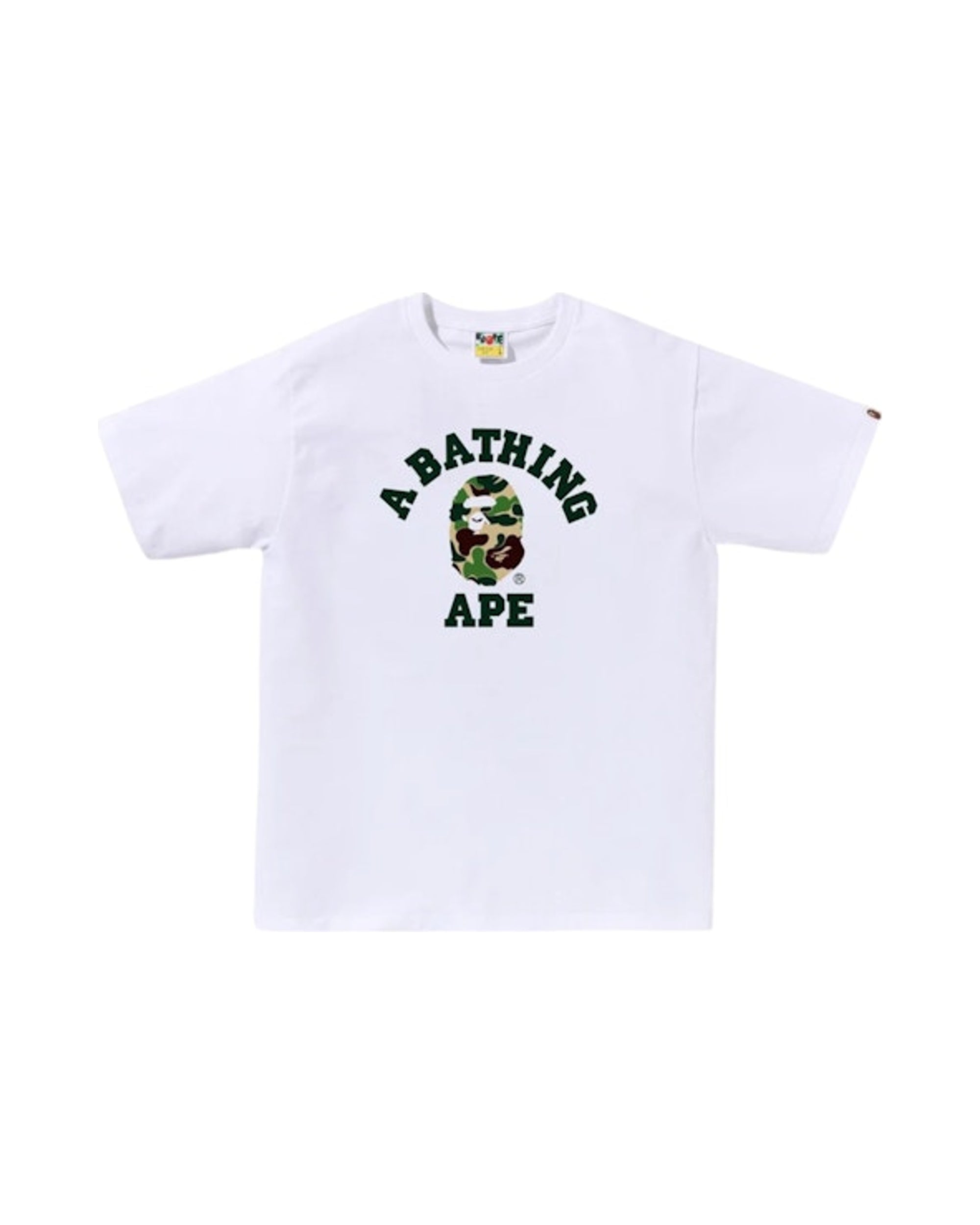 BAPE ABC Camo College Tee (SS25) White/Green