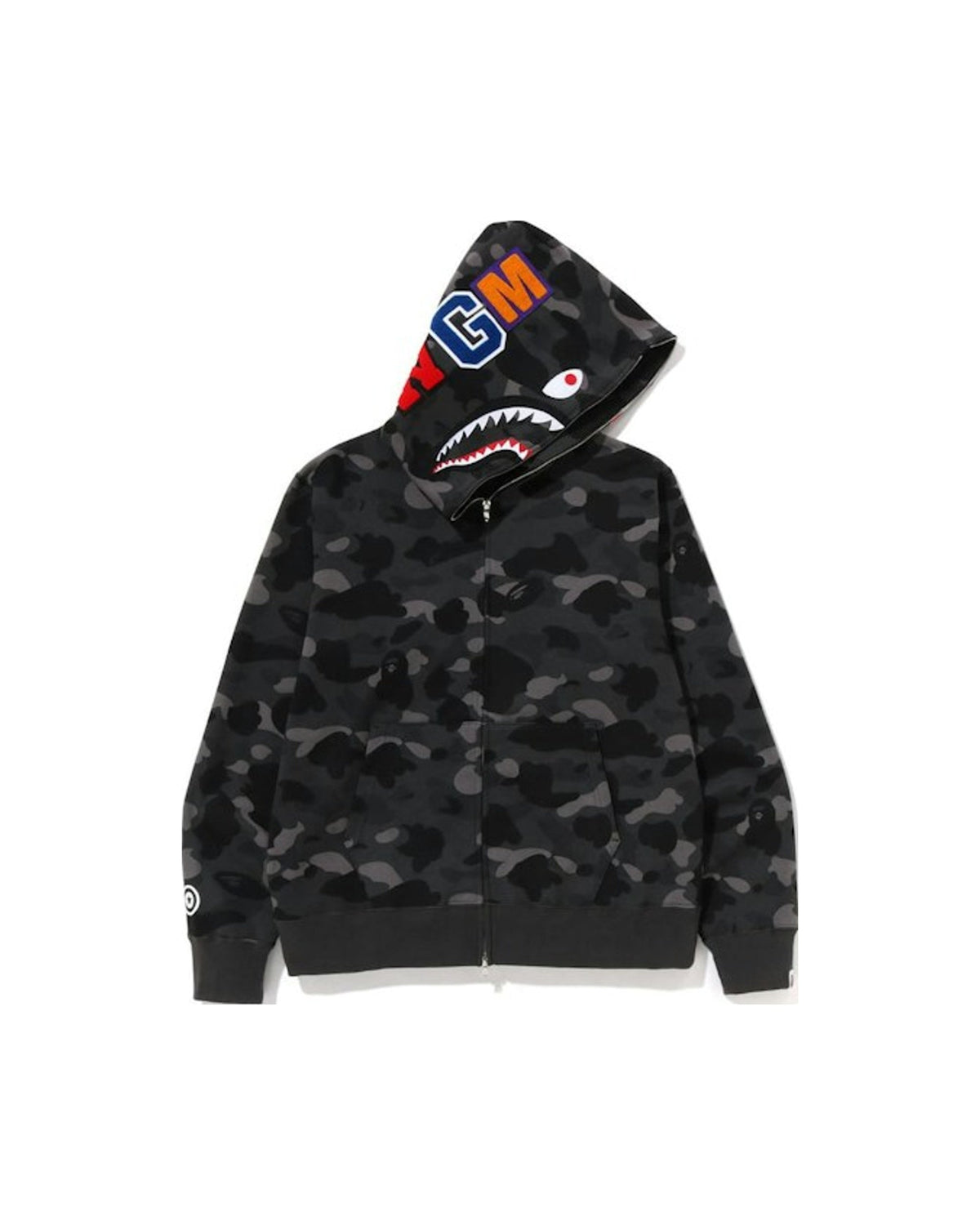 BAPE Color Camo Shark Full Zip Hoodie Black