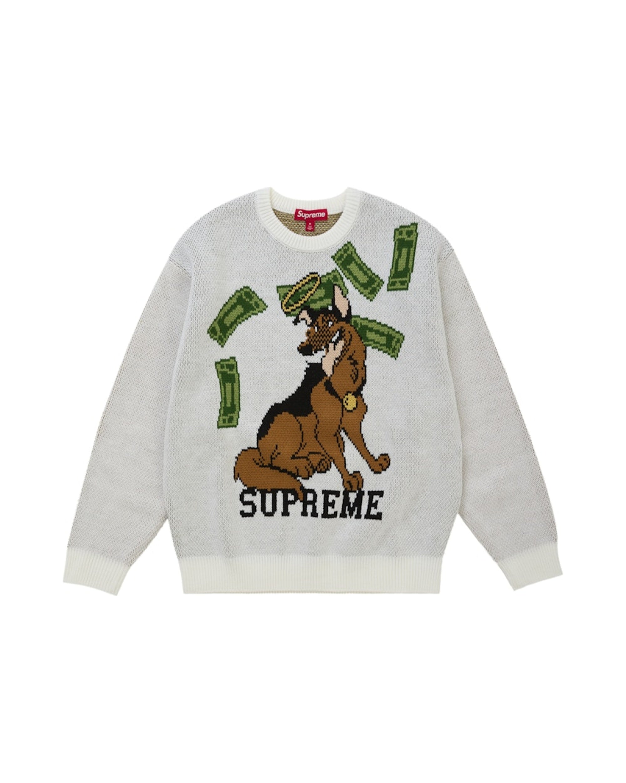 Supreme All Dogs Go To Heaven Sweater White