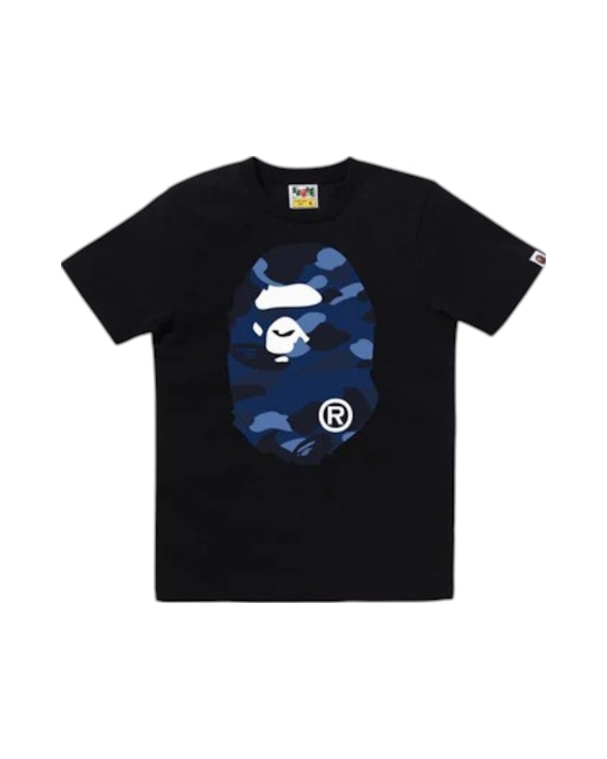 BAPE Color Camo Big Ape Head Tee Black Blue