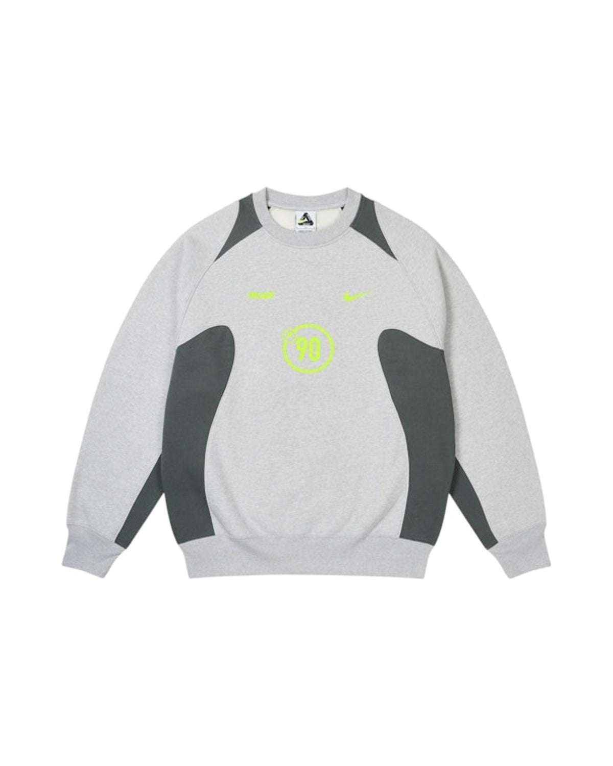 Palace x Nike Total P90 Crew i Grå Marl