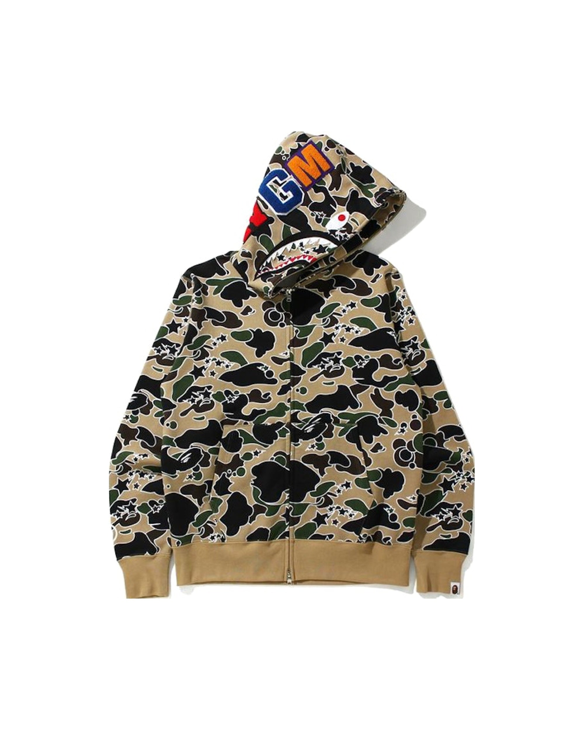 BAPE Sta Camo Shark Full Zip Hoodie Yellow