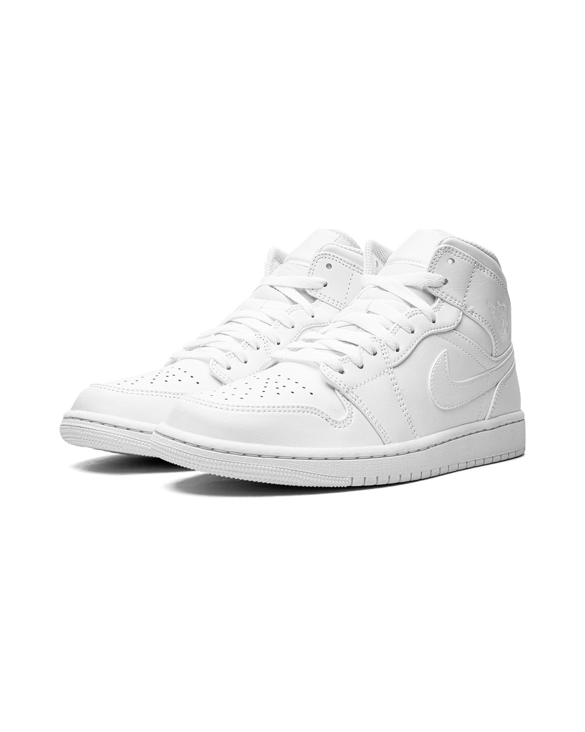 Jordan 1 Mid Triple White