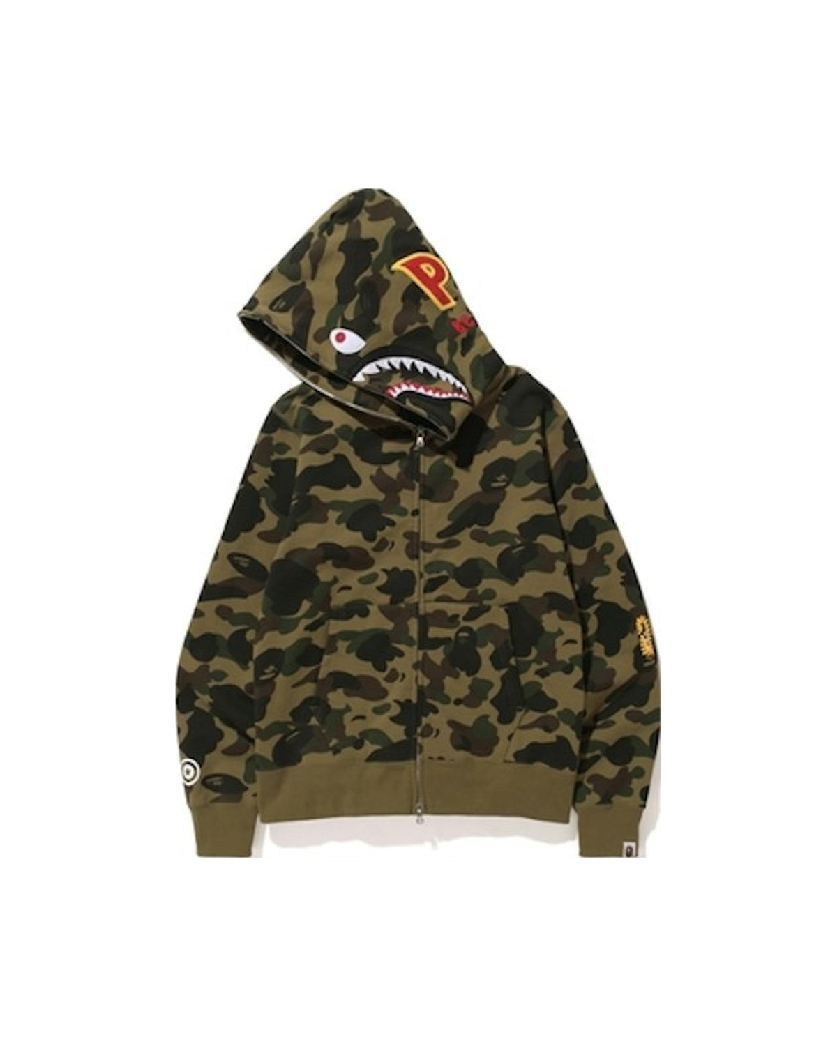 BAPE 1st Camo Shark Full Zip Hoodie Green