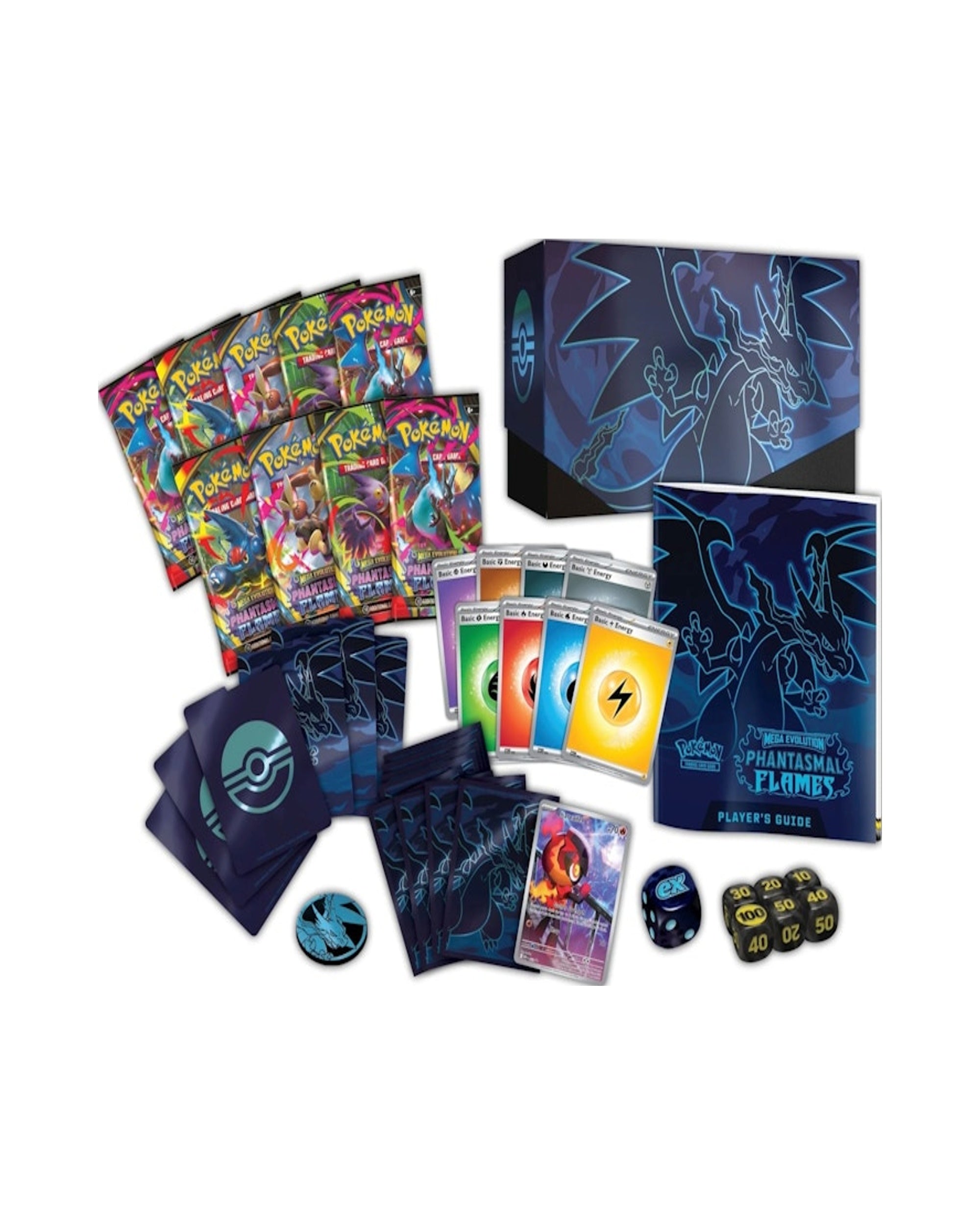 2025 Pokémon Mega Evolution Phantasmal Flames Pokemon Center Elite Trainer Box