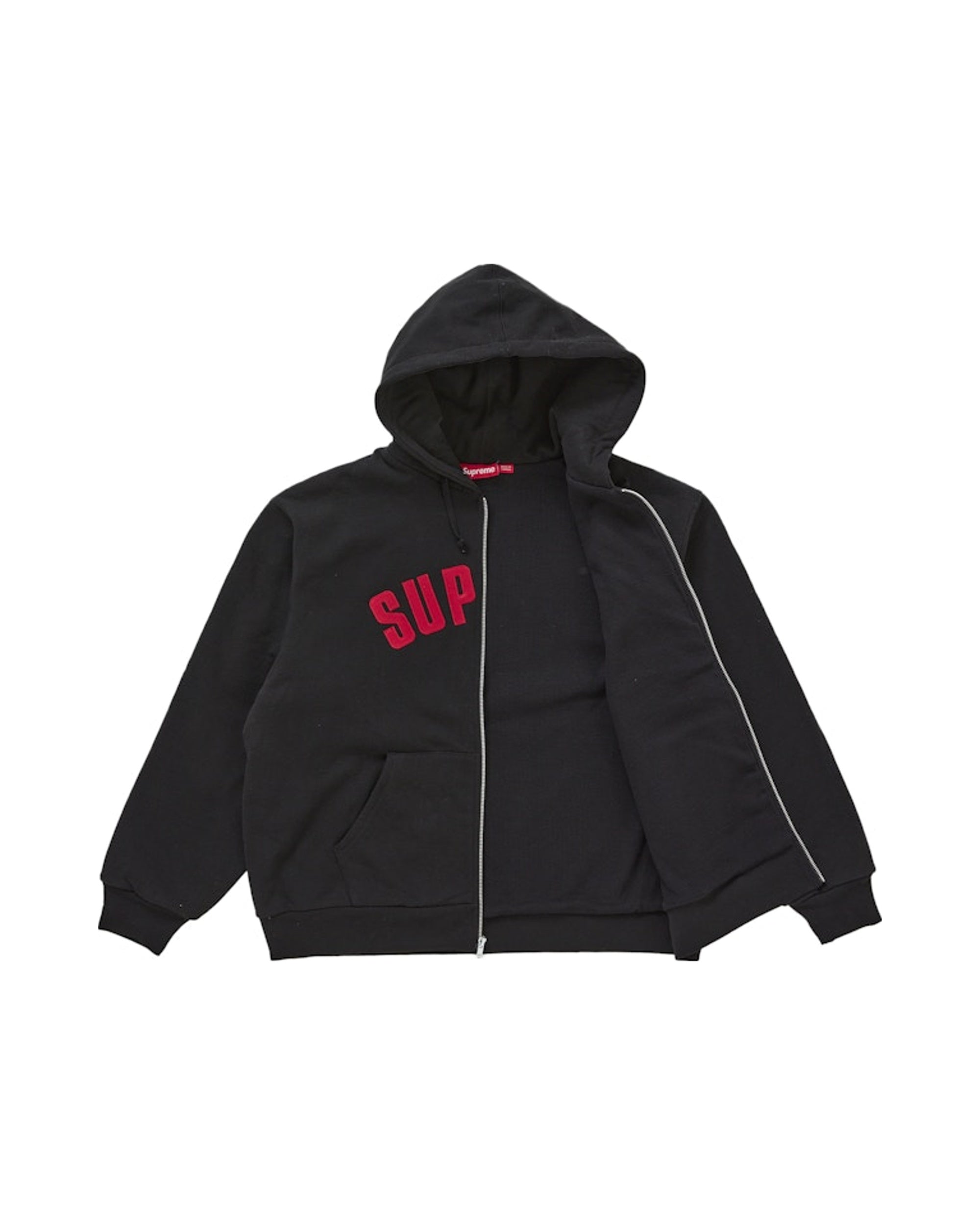 Supreme Arc Thermal Lined Zip Up Hooded Sweatshirt Black