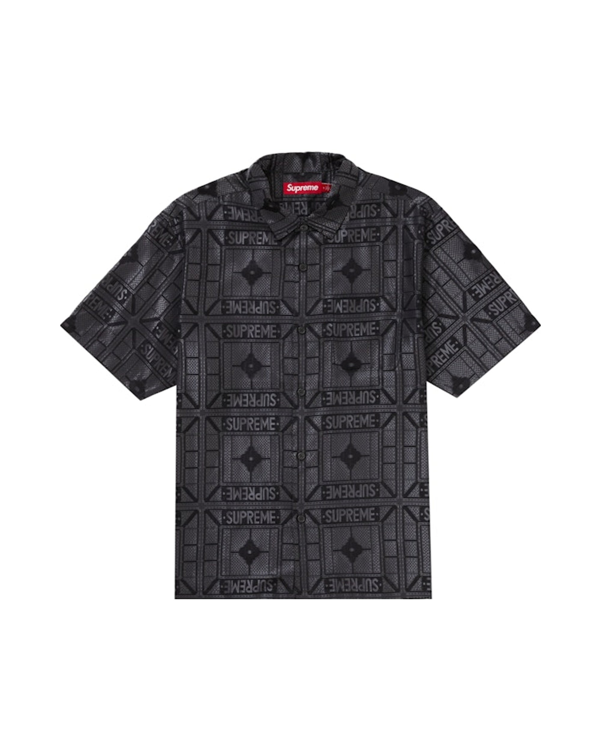 Supreme Tray Jacquard S/S Shirt Black