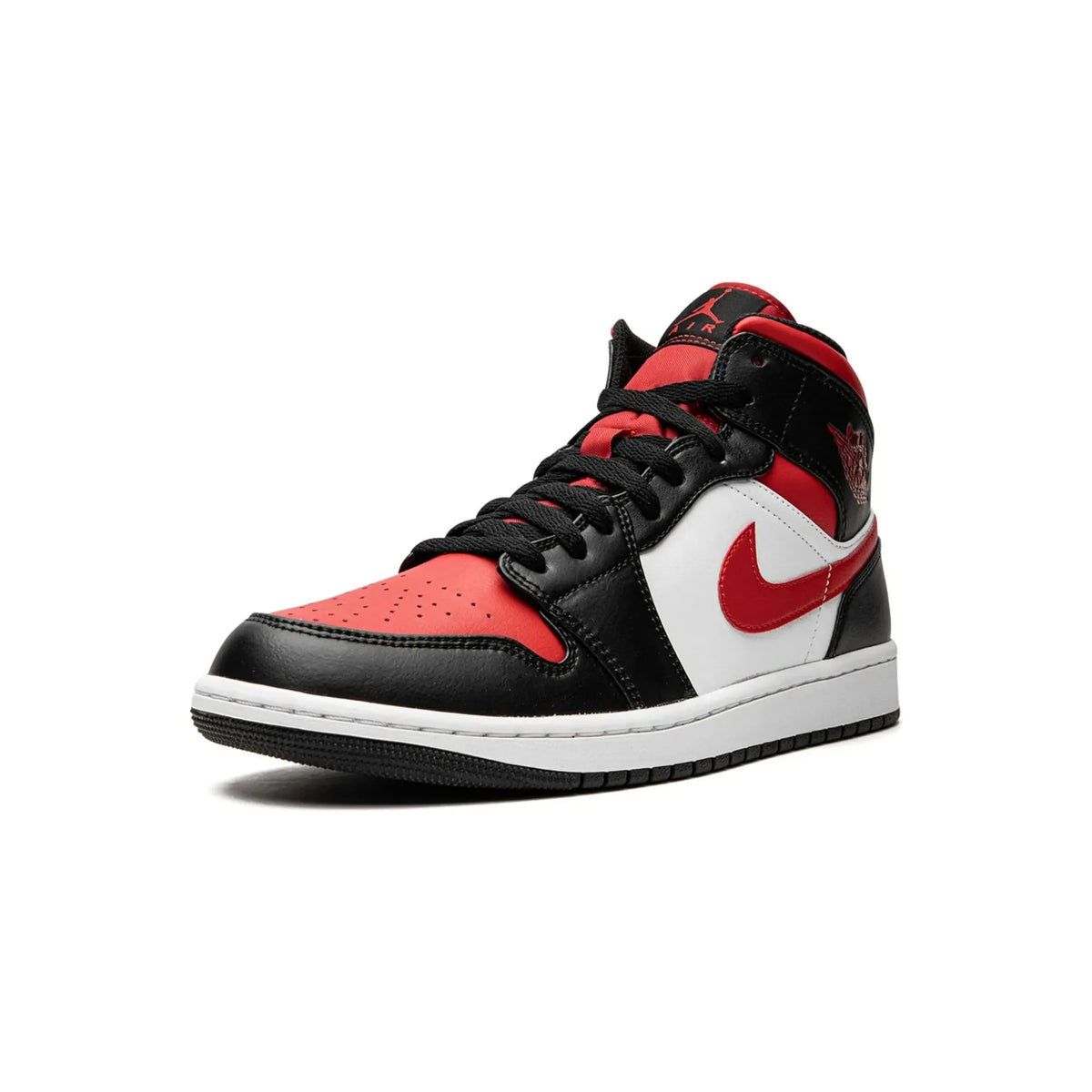 Nike Air Jordan 1 Mid "White Black Red" - street-bill.dk