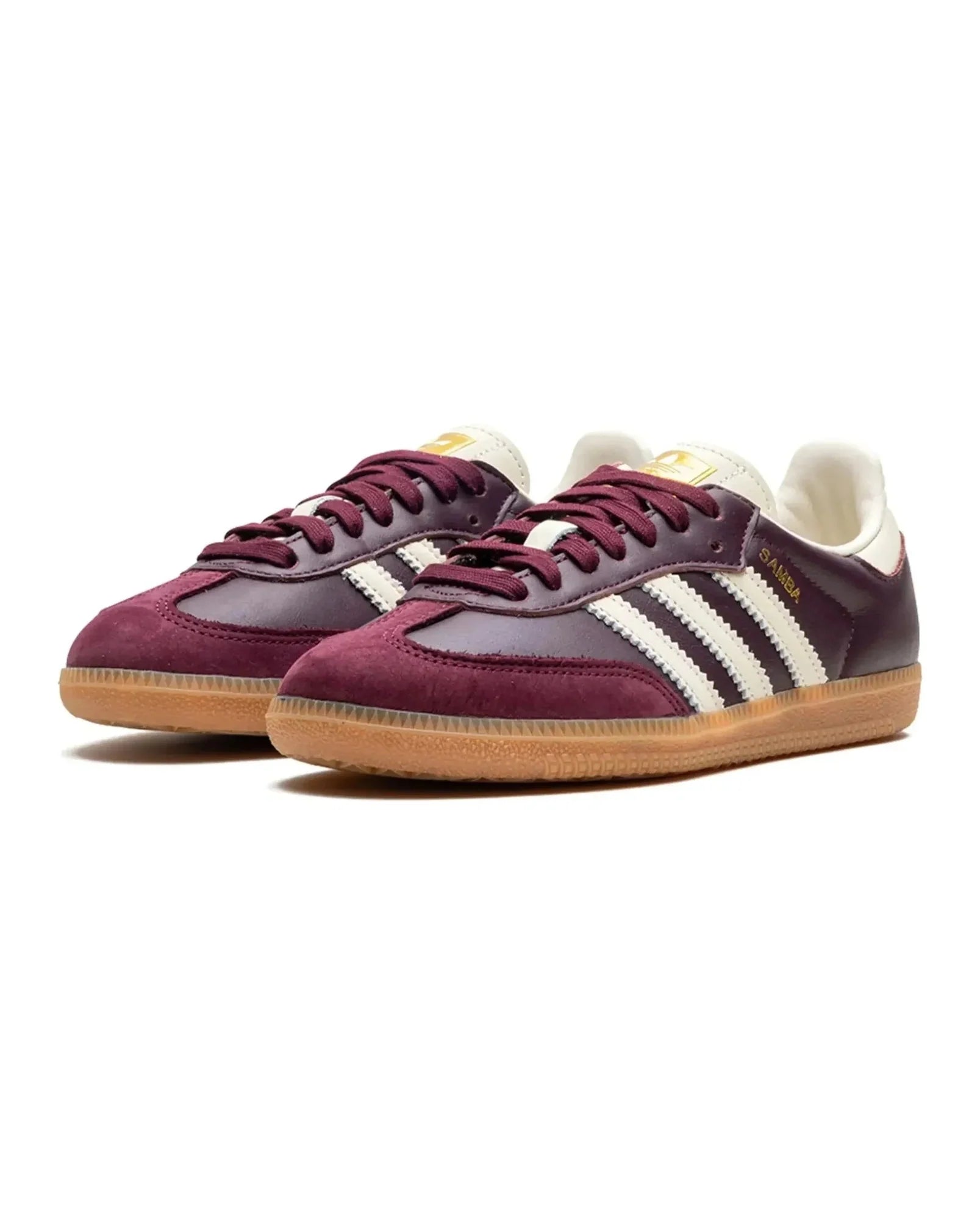 adidas Samba OG Maroon Gold Metallic (Women's)