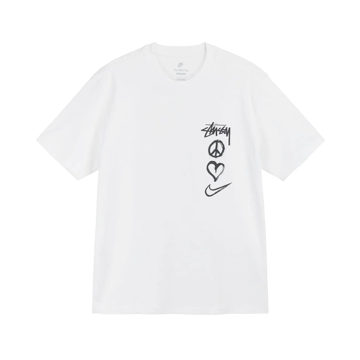 Nike X Stüssy Peace, Love, Swoosh T-shirt "White" - street-bill.dk