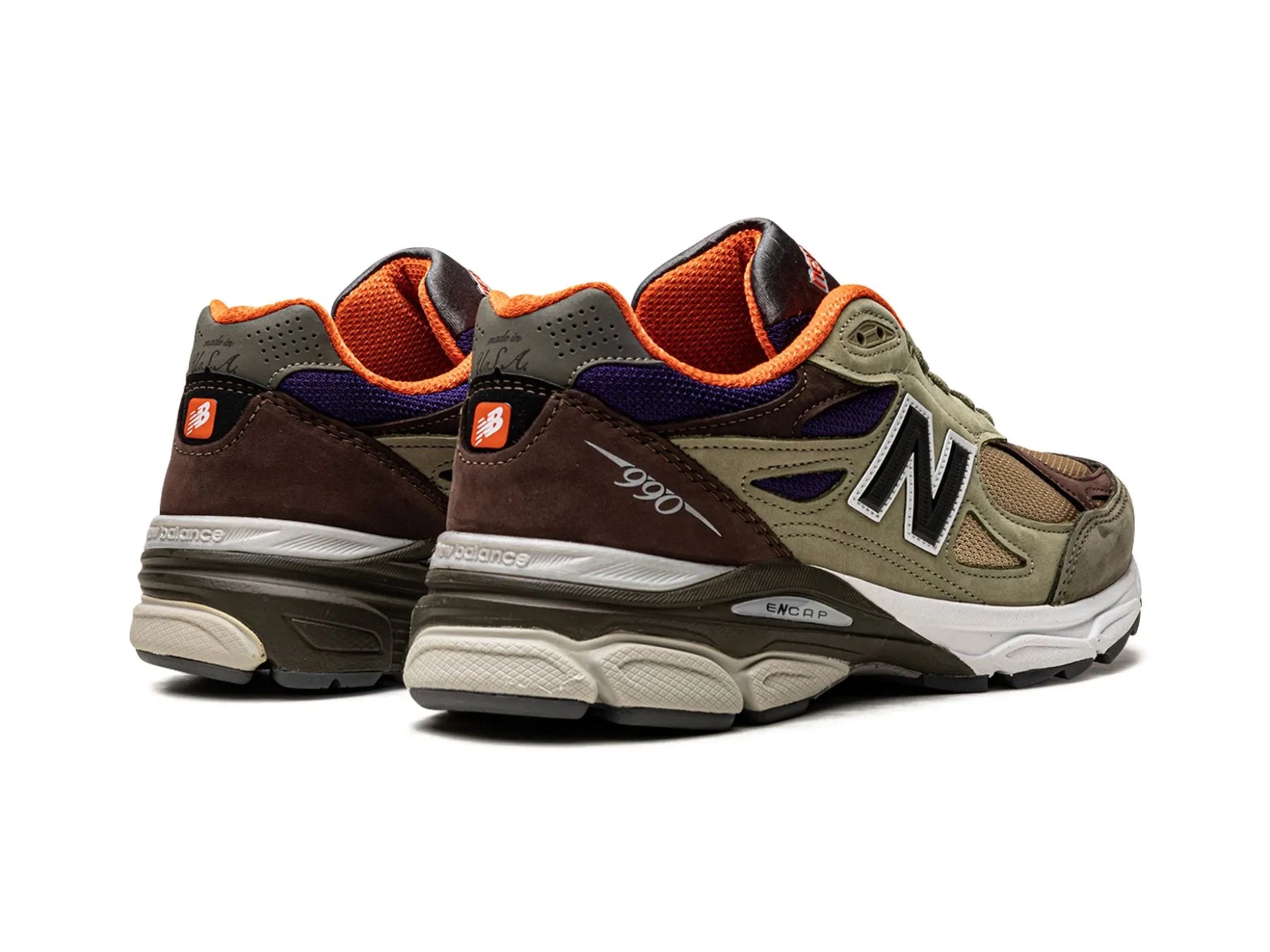 New Balance 990v3 MiUSA X Teddy Santis "Khaki Orange" - street-bill.dk