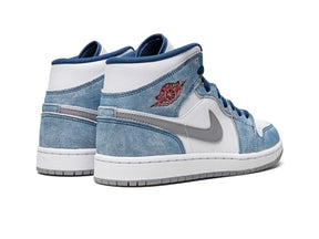 Nike Air Jordan 1 Mid "French Blue Fire Red" - street-bill.dk