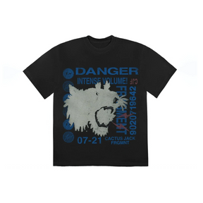 Travis Scott Cactus Jack For Fragment Danger T-shirt "Washed Black"