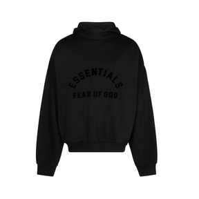 Fear of god essentials black outlets hoodie