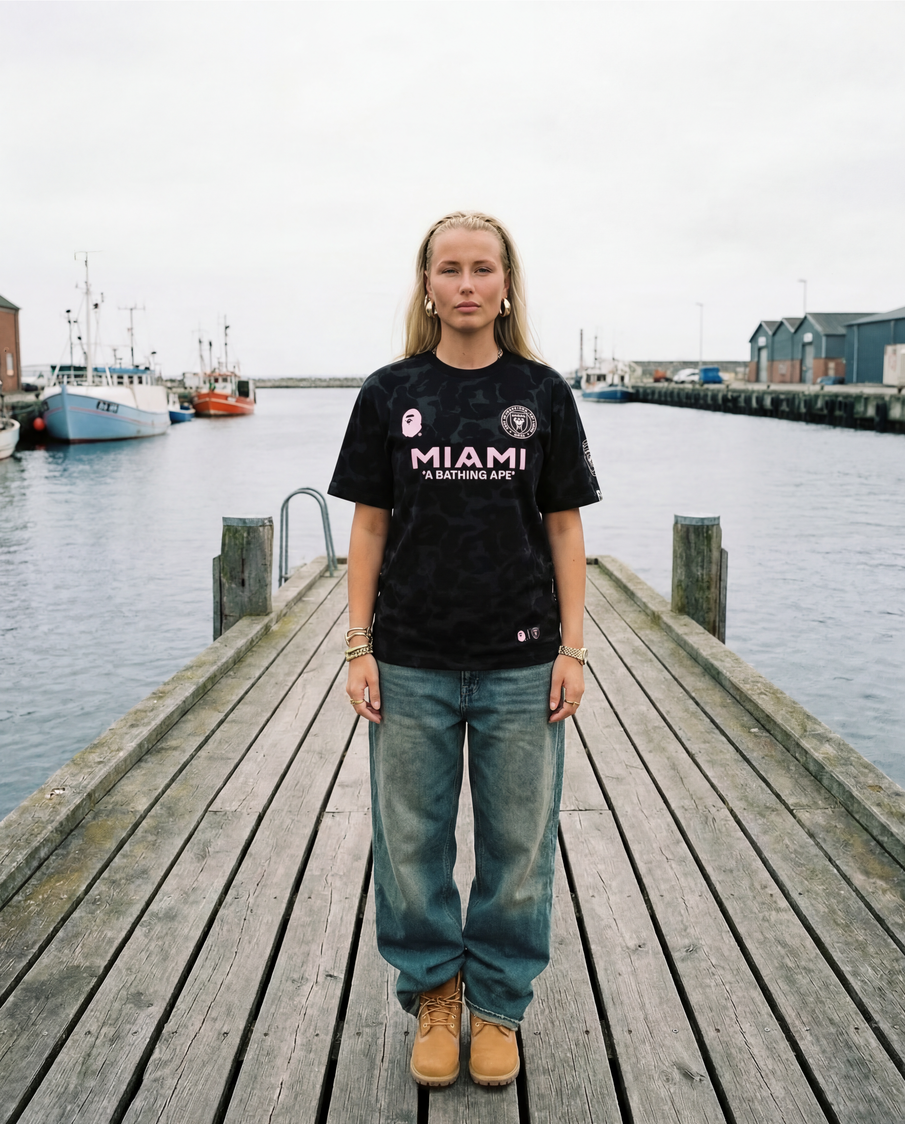 BAPE x Inter Miami CF Camo Tee Black