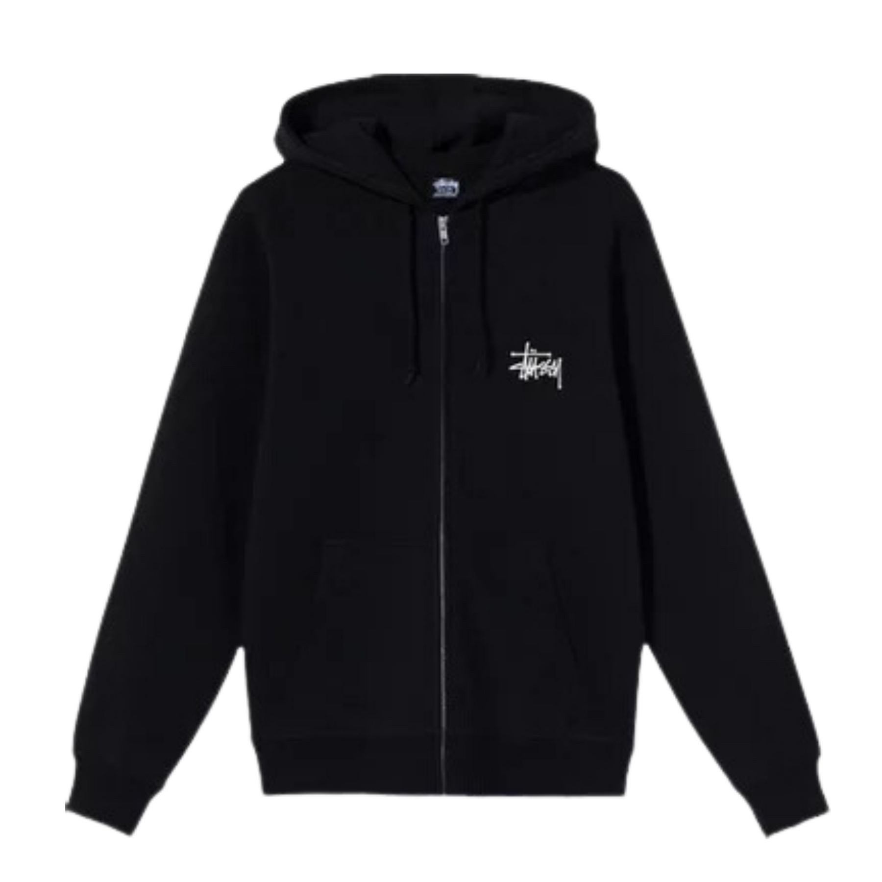 Stüssy Basic Zip Hoodie "Black"