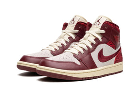 Nike Air Jordan 1 Mid Tiki "Leaf Team Red" - street-bill.dk